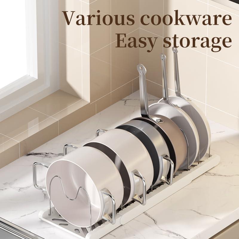 Soporte para Ollas Lhieiayh Expandible 7 Compartimentos Albaricoque