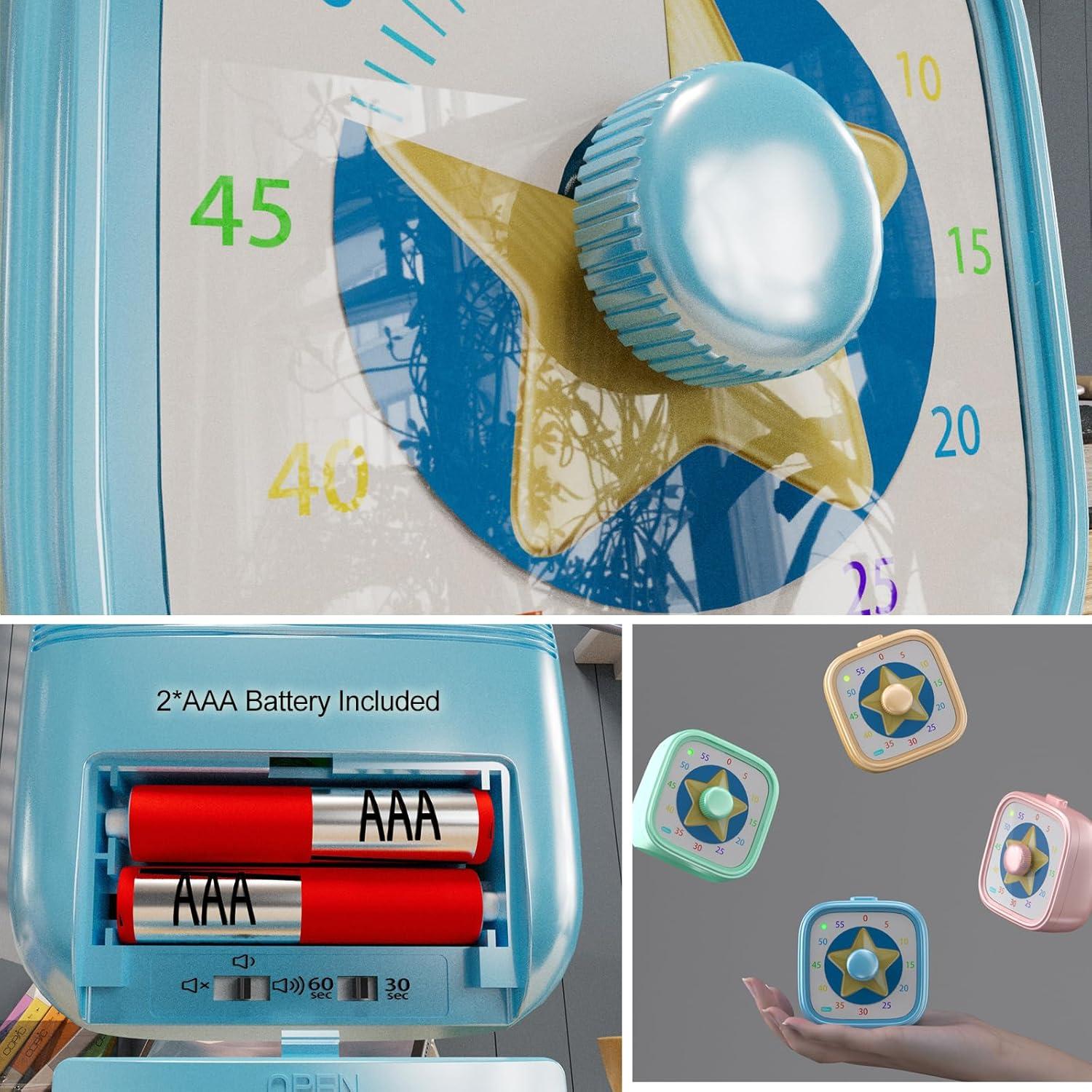 Temporizador Visual Acomingwin 60 Minutos Azul para Niños