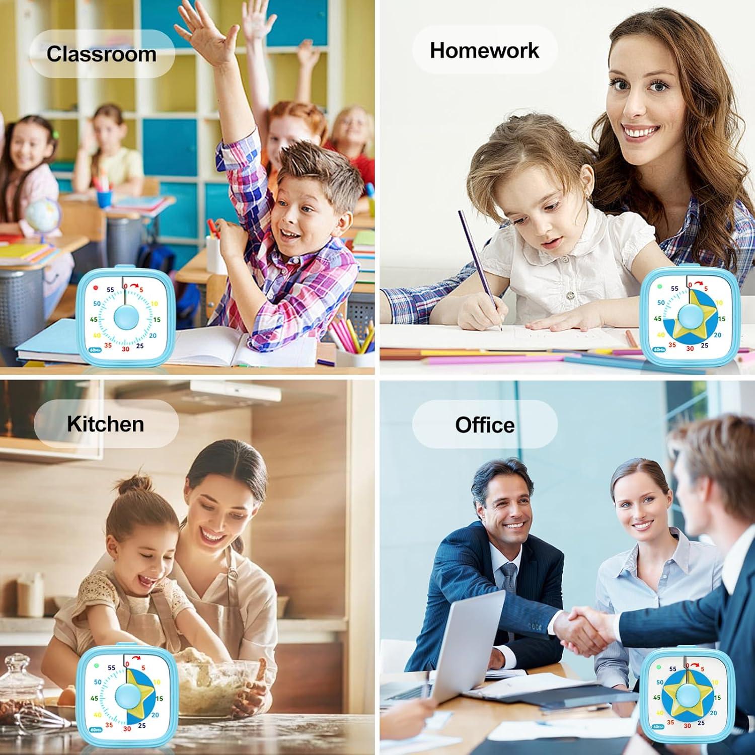 Temporizador Visual Acomingwin 60 Minutos Azul para Niños