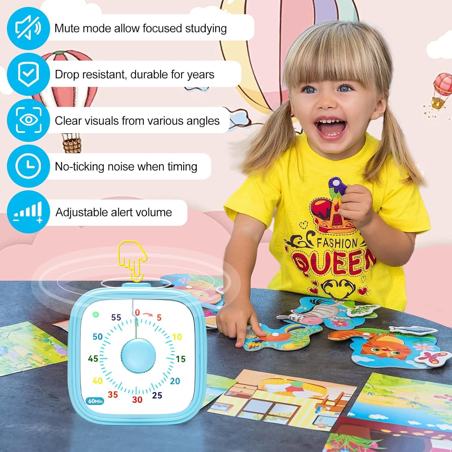 Temporizador Visual Acomingwin 60 Minutos Azul para Niños