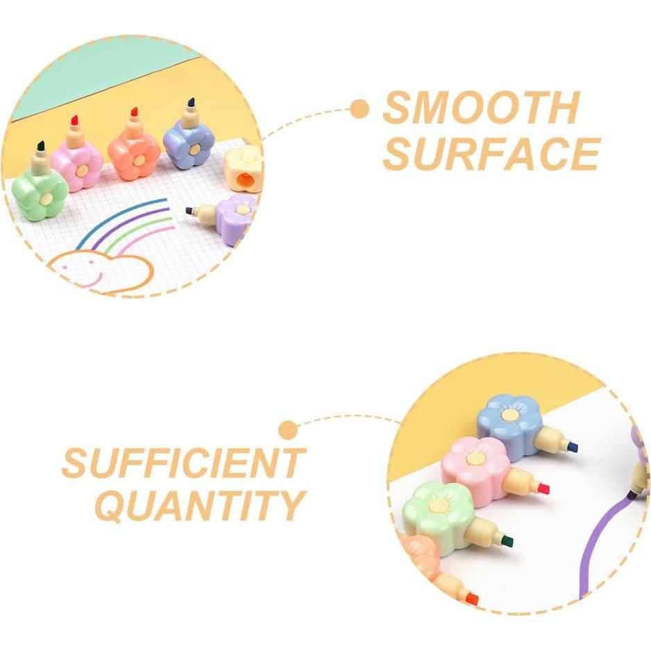 2 Sets de Marcadores Resaltadores DIYEAH Diseño Floral Colorido