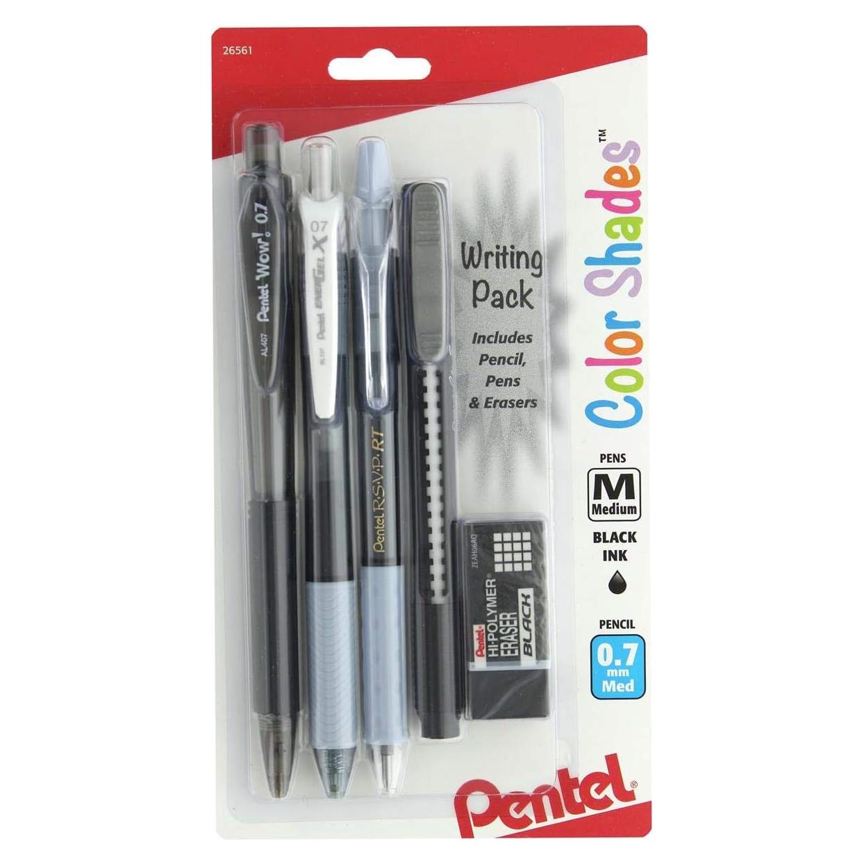 Paquete de Escritura Pentel Color Shades - 1 Bolígrafo Negro