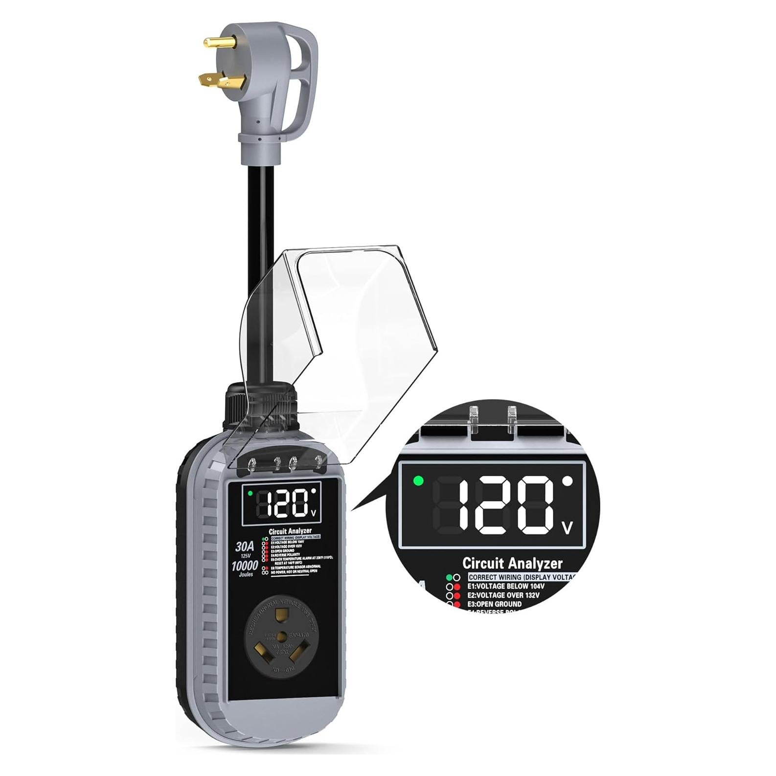 Protector de Sobretensión Docusvect 30A con Pantalla LED IP67