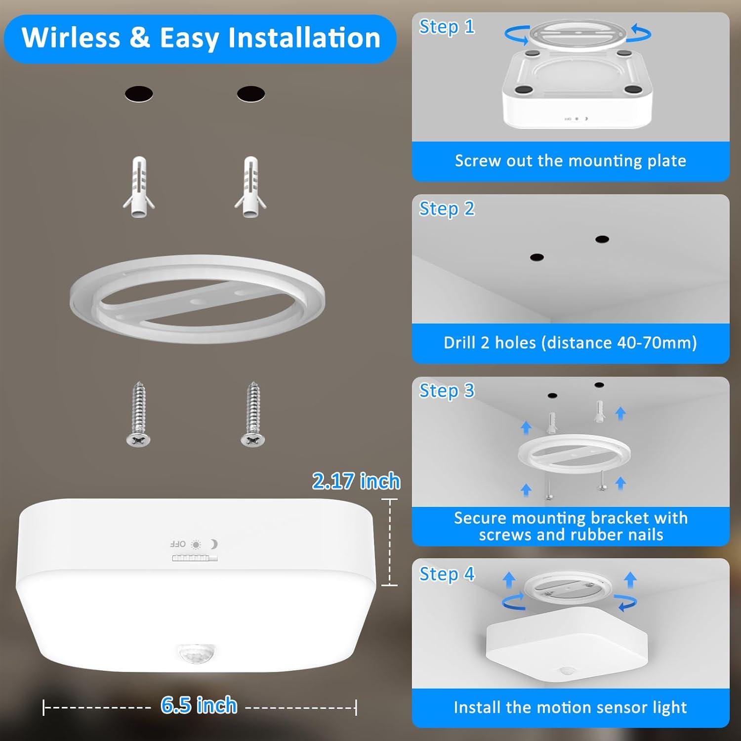 Luz de Armario TOOWELL Recargable 10000mAh Sensor Movimiento
