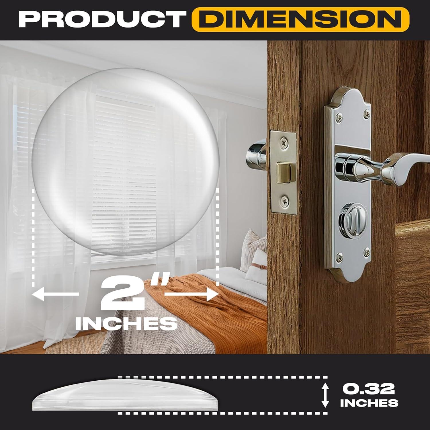 Topes de puerta autoadhesivos ProStoppr 8 piezas 5.08cm