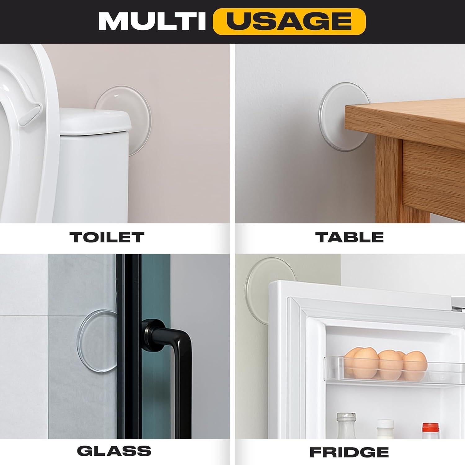 Topes de puerta autoadhesivos ProStoppr 8 piezas 5.08cm