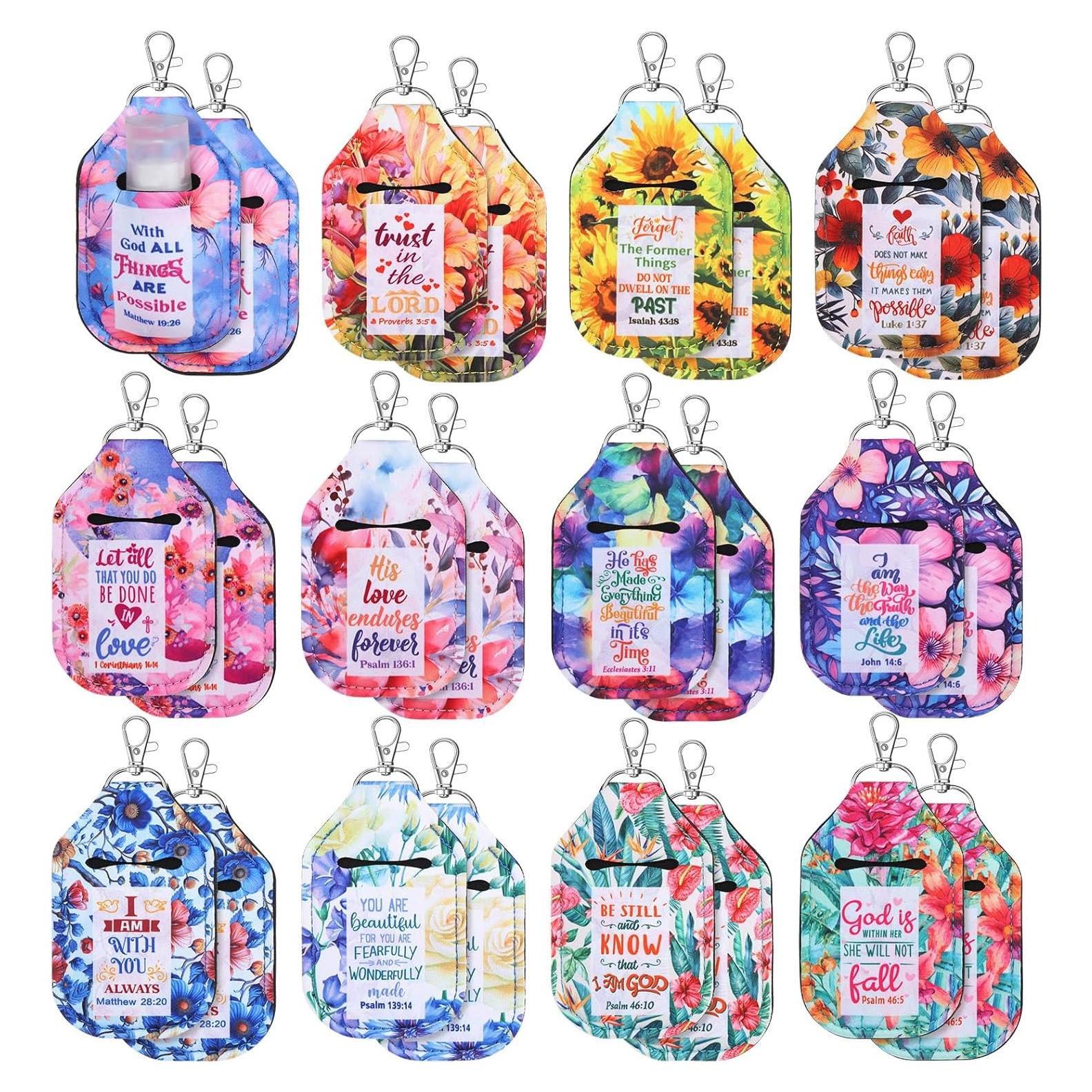 24 Soportes de Llaveros para Desinfectante Kenning - Religiosos