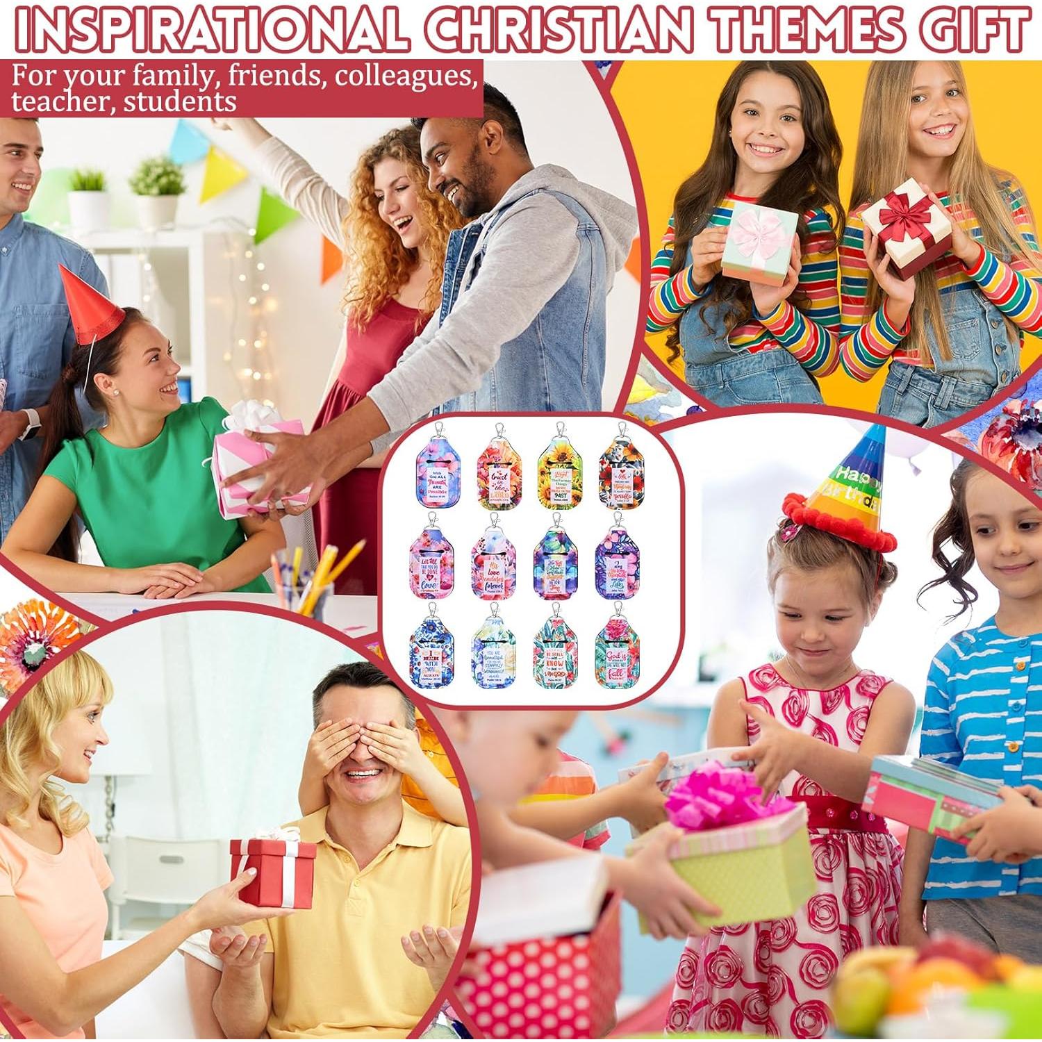 24 Soportes de Llaveros para Desinfectante Kenning - Religiosos