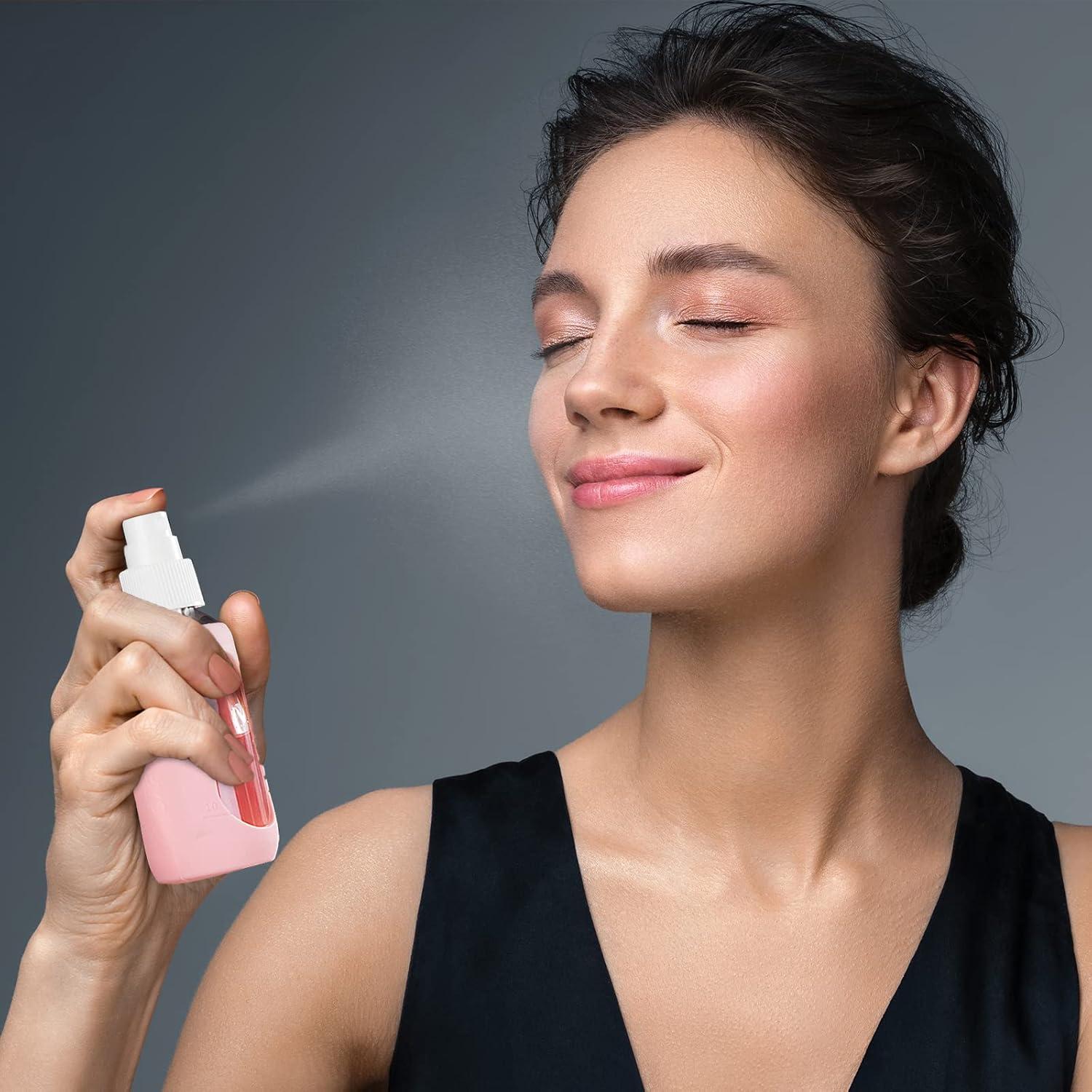 Botellas de Spray de Vidrio HOMBYS 50ml - Pack de 4 con Manga de Silicona