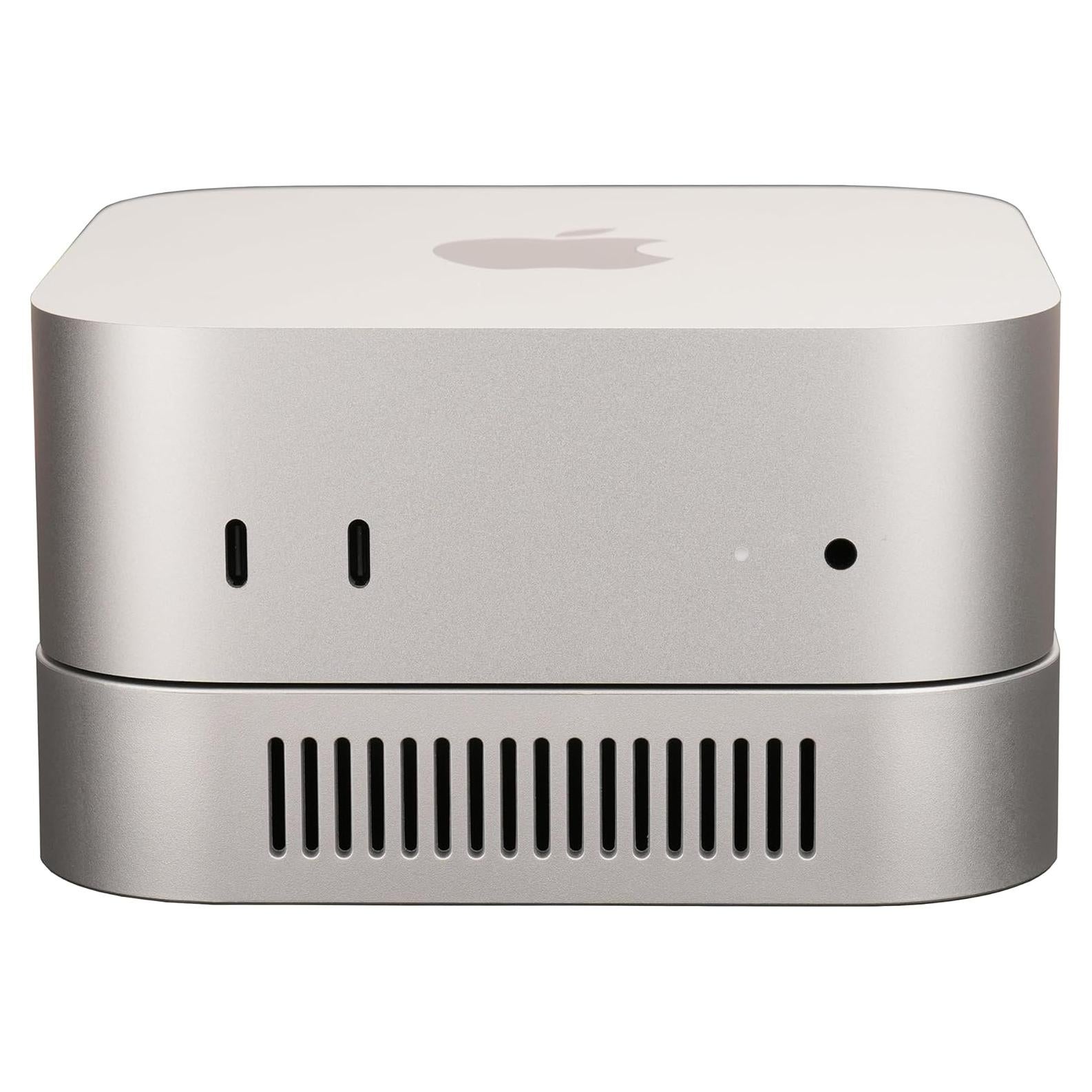 Soporte de Escritorio Psitek para Mac mini M4/M4 Pro Plateado