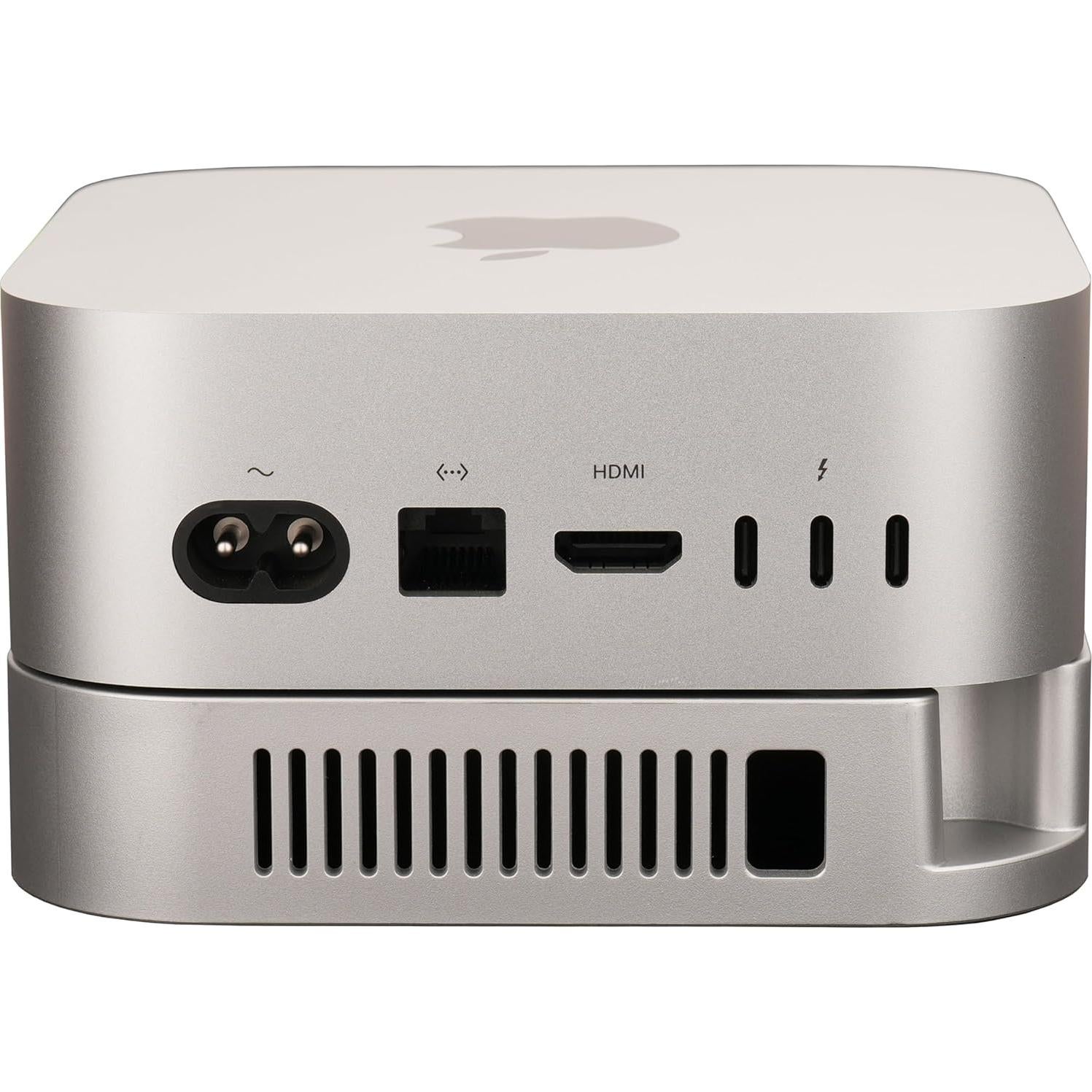 Soporte de Escritorio Psitek para Mac mini M4/M4 Pro Plateado