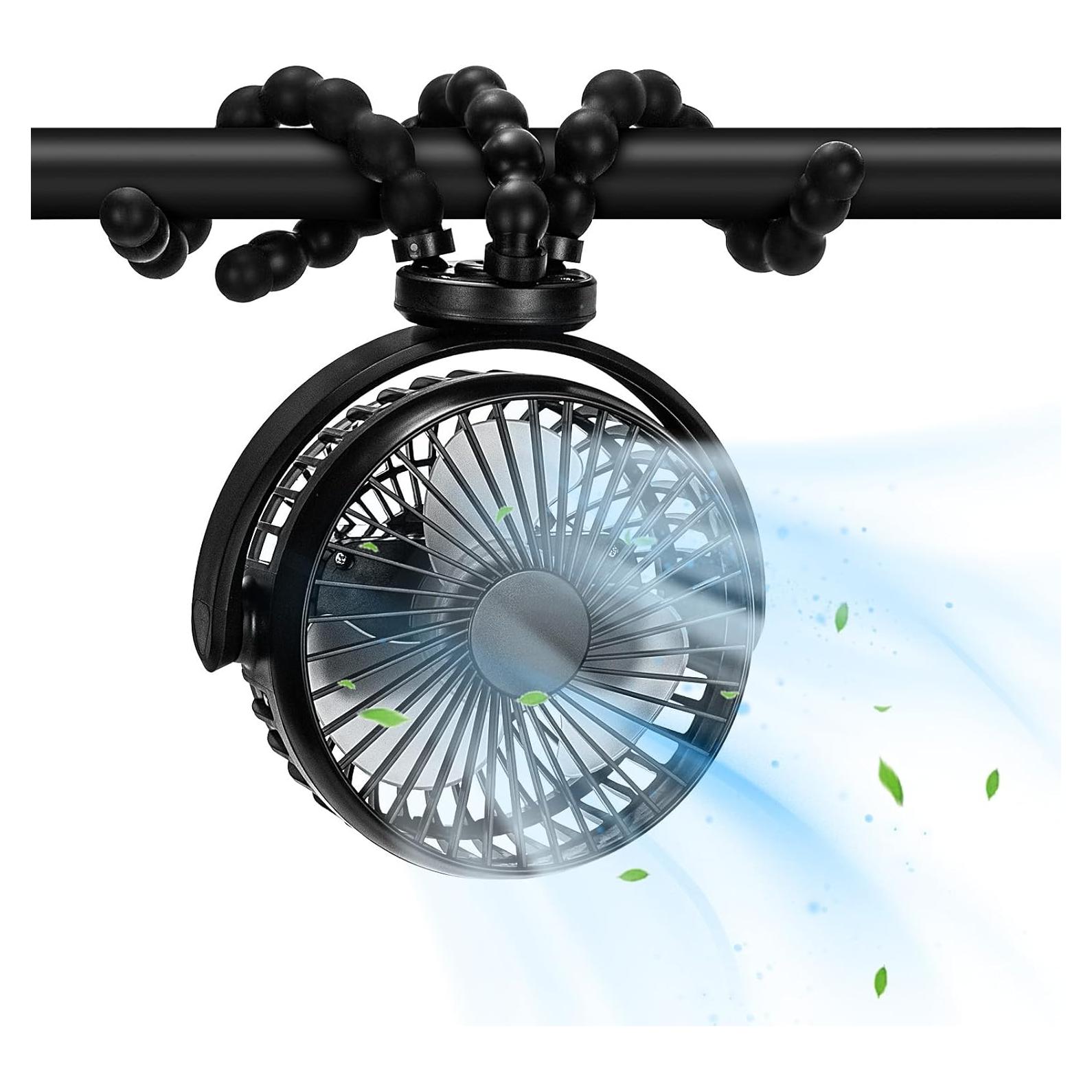 Ventilador Portátil Recargable PaPaFboy F1 3 Velocidades Negro