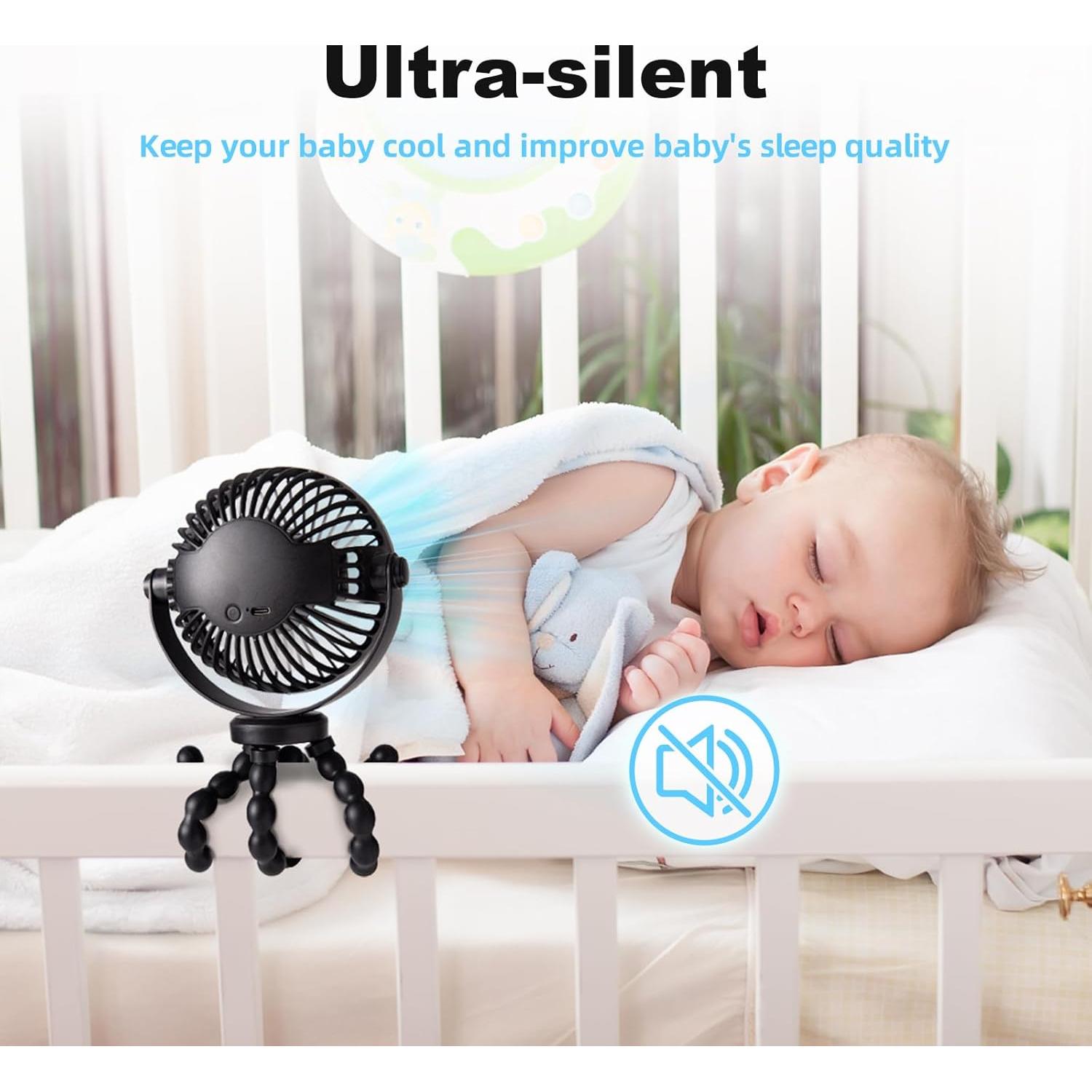 Ventilador Portátil Recargable PaPaFboy F1 3 Velocidades Negro