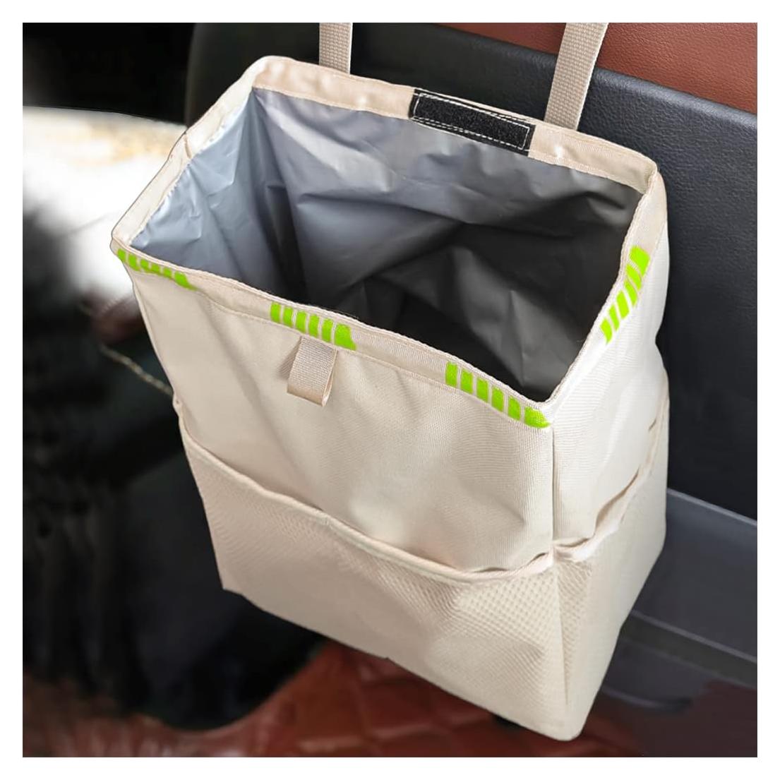 Basurero Colgante para Auto Fekey&JF Beige 3L Impermeable