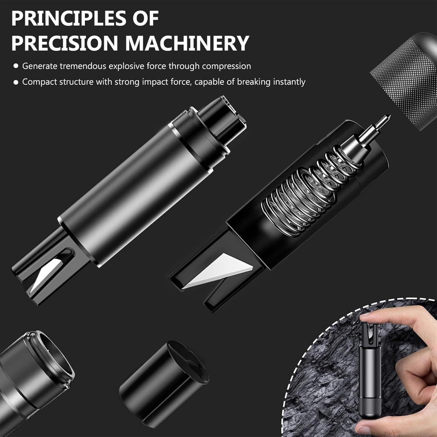 Martillo de Seguridad Yeria 2-en-1 Cortador de Cinturón