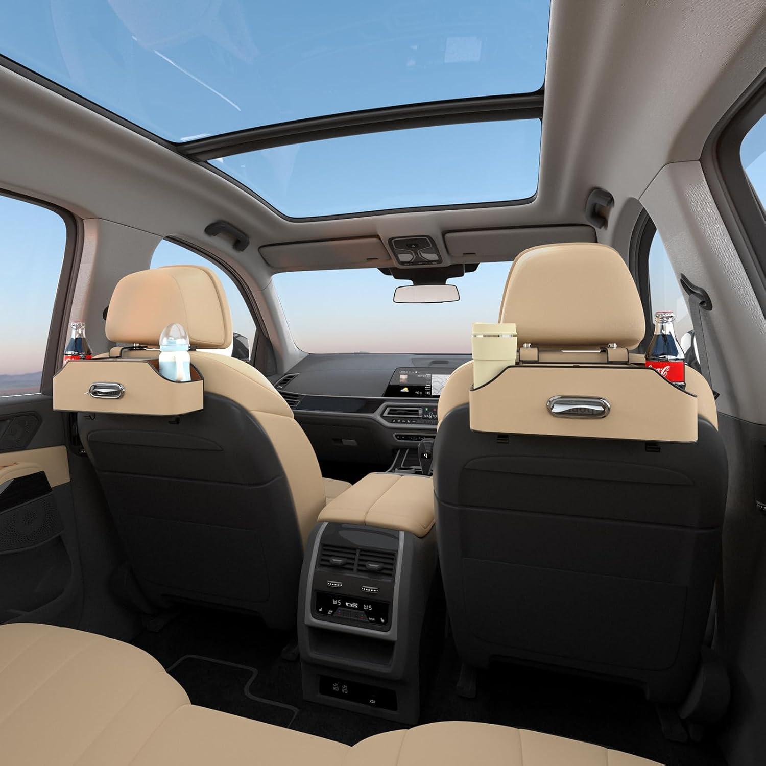 Organizador de Asiento Trasero Sancaral con 2 Portavasos y Ganchos