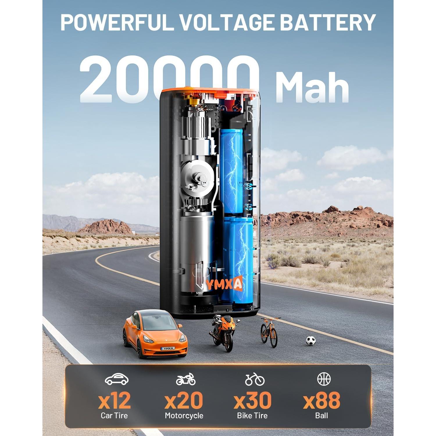 Inflador de Neumáticos Portátil YMXA VP-18 160 PSI 12V