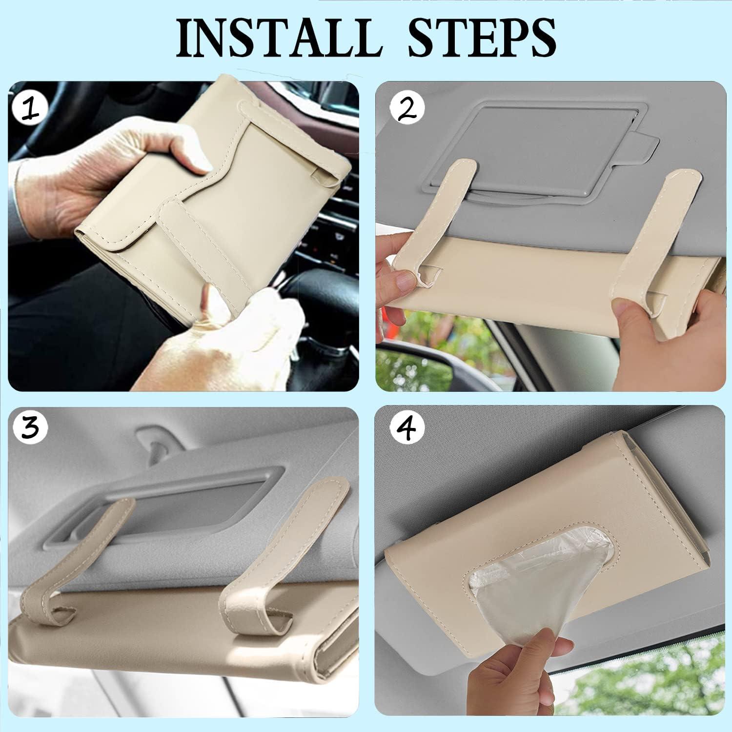 Soporte de Tejido para Auto Langmeil, 2 Piezas, Cuero PU