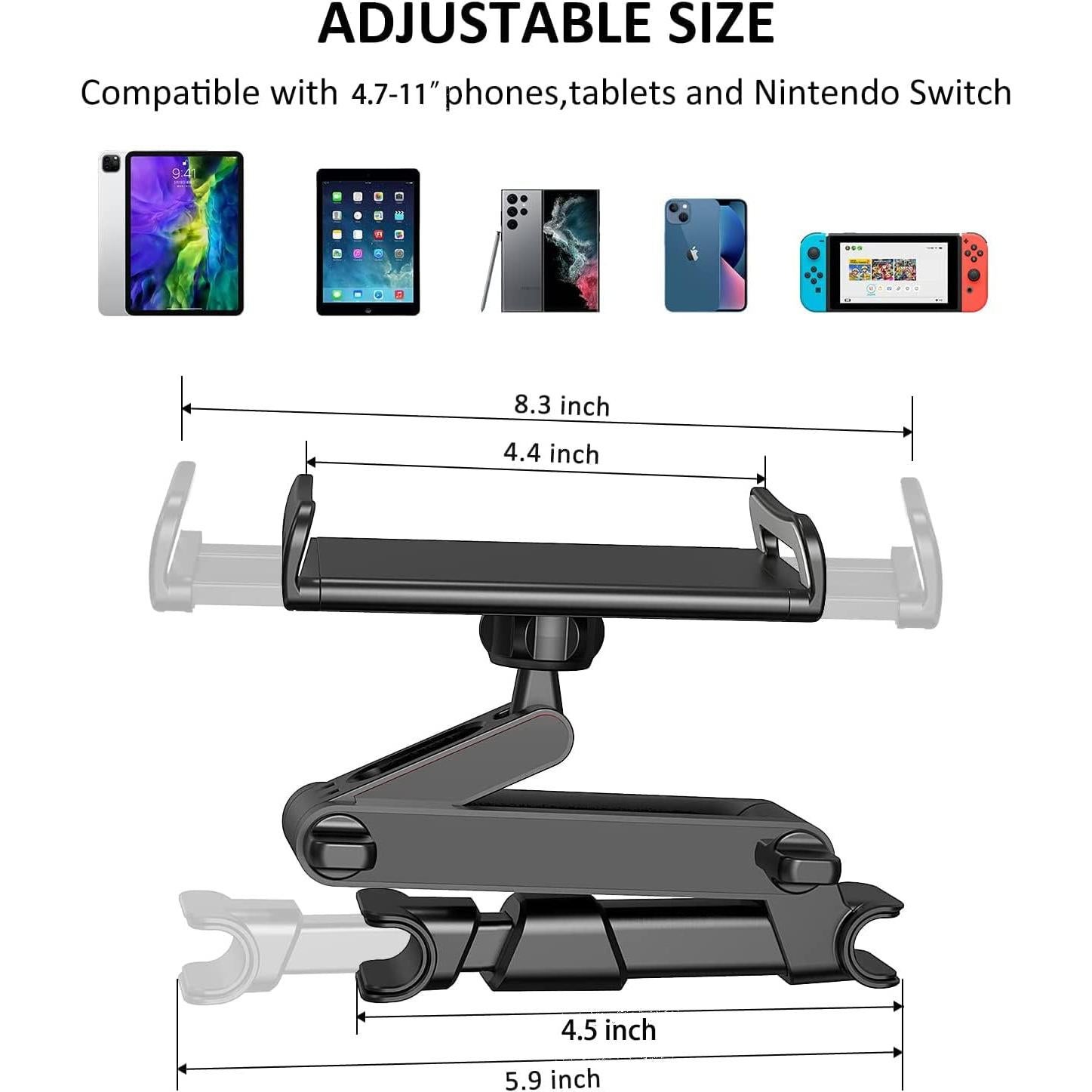Soporte de Reposacabezas para Tablet y Teléfono Uniwit Negro