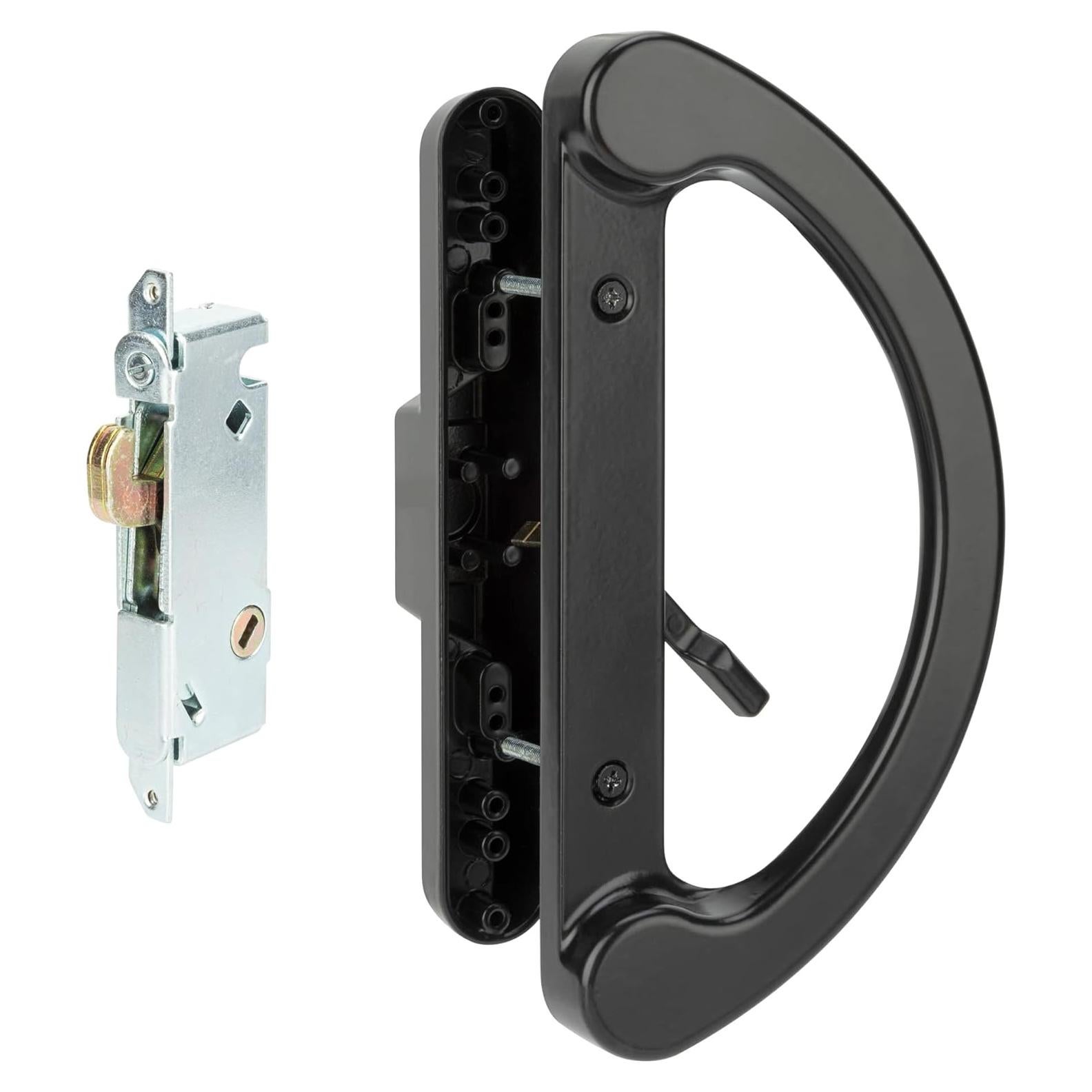 Juego de Tirador de Puerta Corredera SANKINS con Cerradura Negra