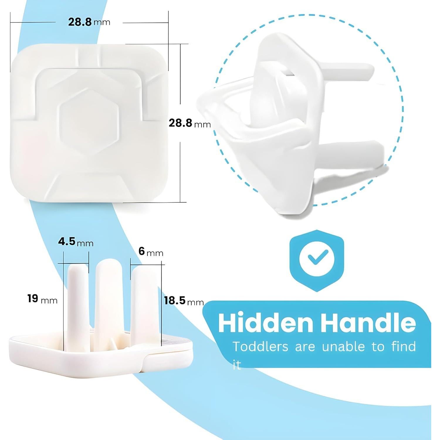 Cubiertas de Enchufes a Prueba de Bebés 10 Unidades Blanco