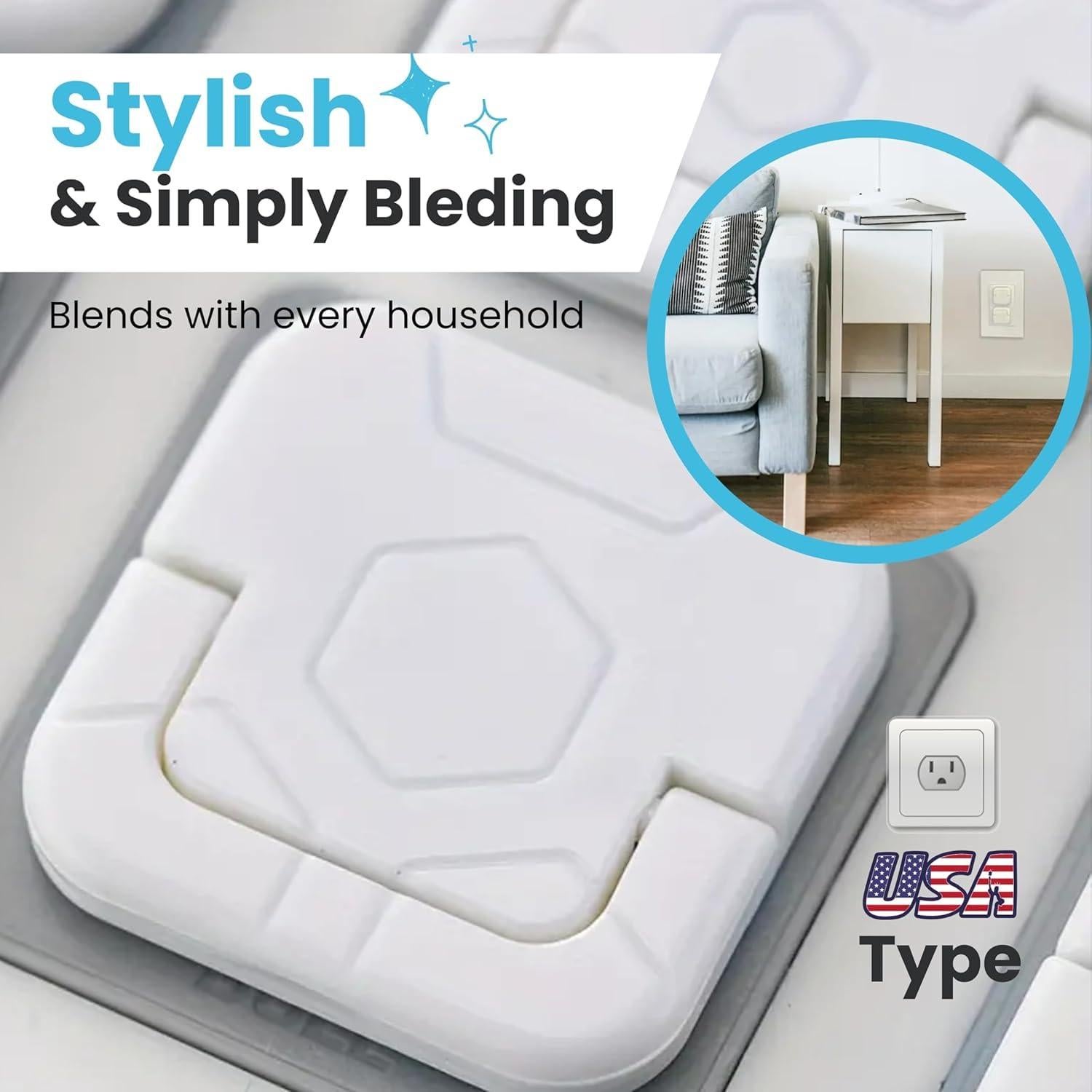 Cubiertas de Enchufes a Prueba de Bebés 10 Unidades Blanco