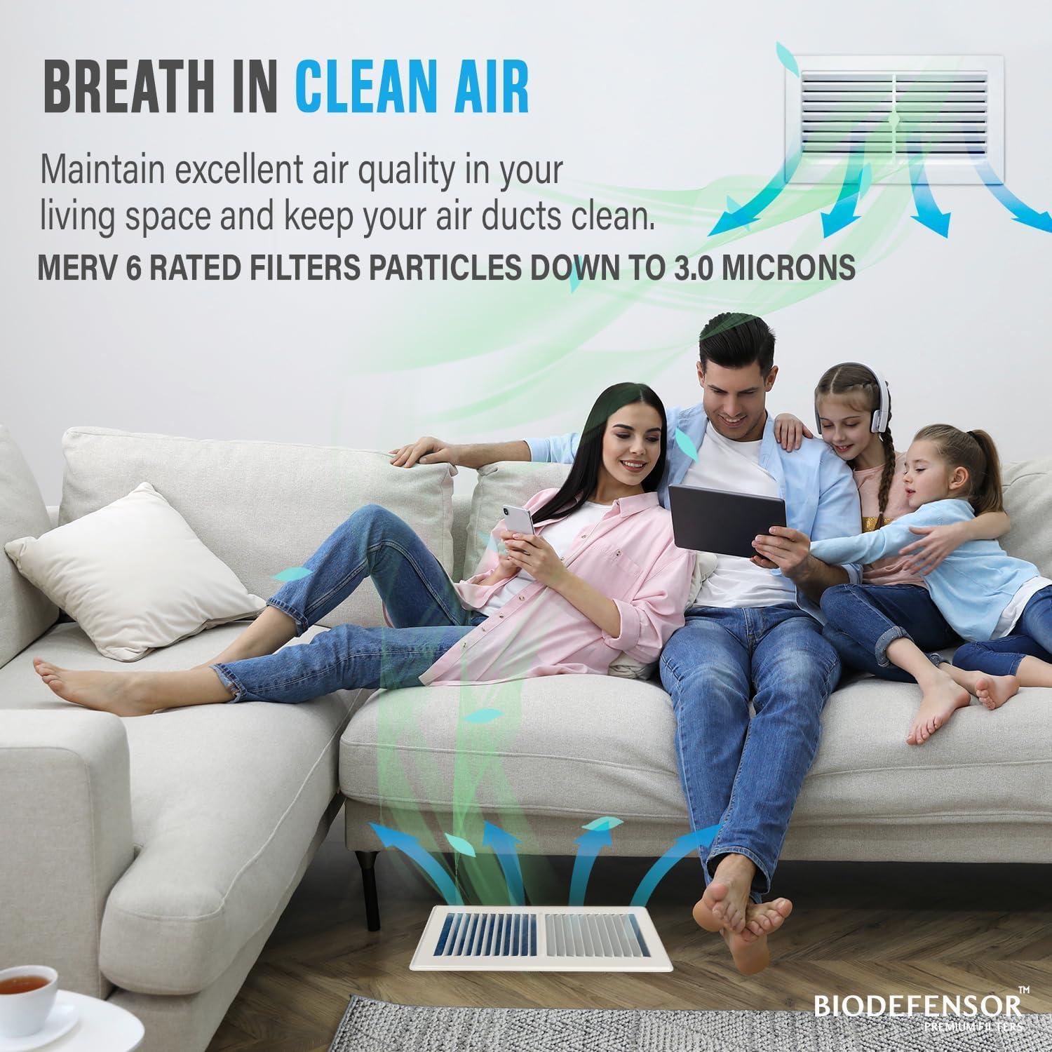 Filtro de Ventilación Biodefensor MERV 6 90x20" Cortable