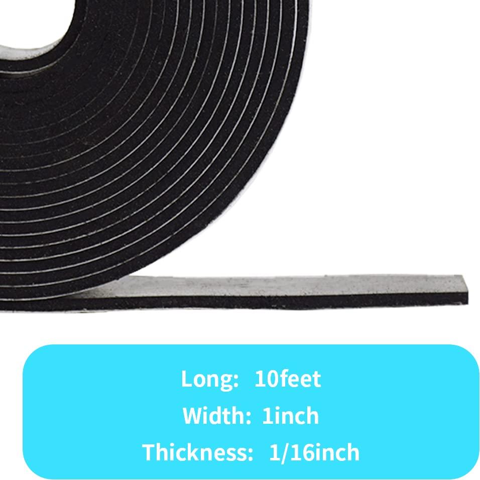 Tira de Goma Sólida Neopreno Adhesiva DEVNOL 1.58mm x 2.54cm x 3.05m