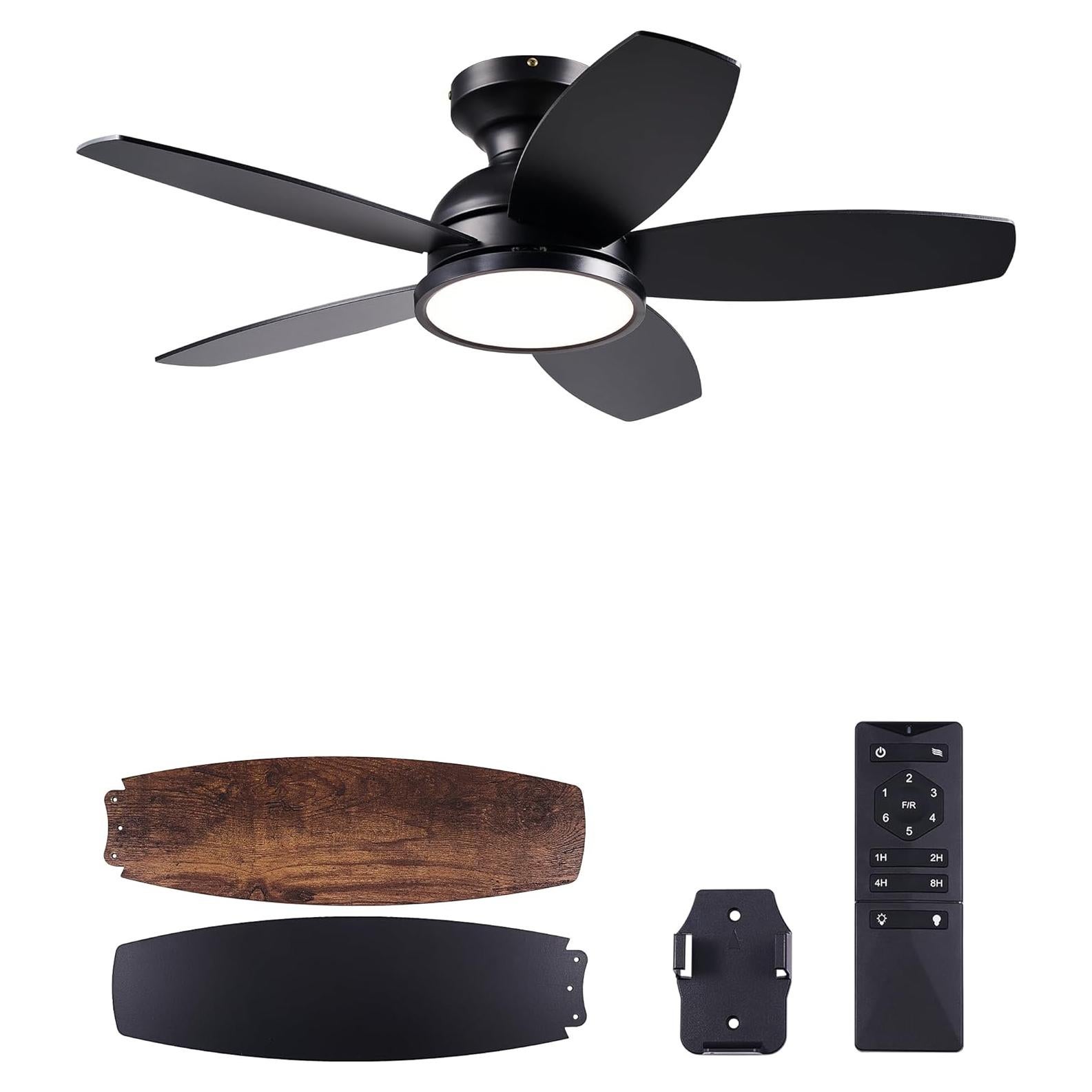 Ventilador de Techo VONLUCE 91.44 cm con Luz LED y Control Remoto