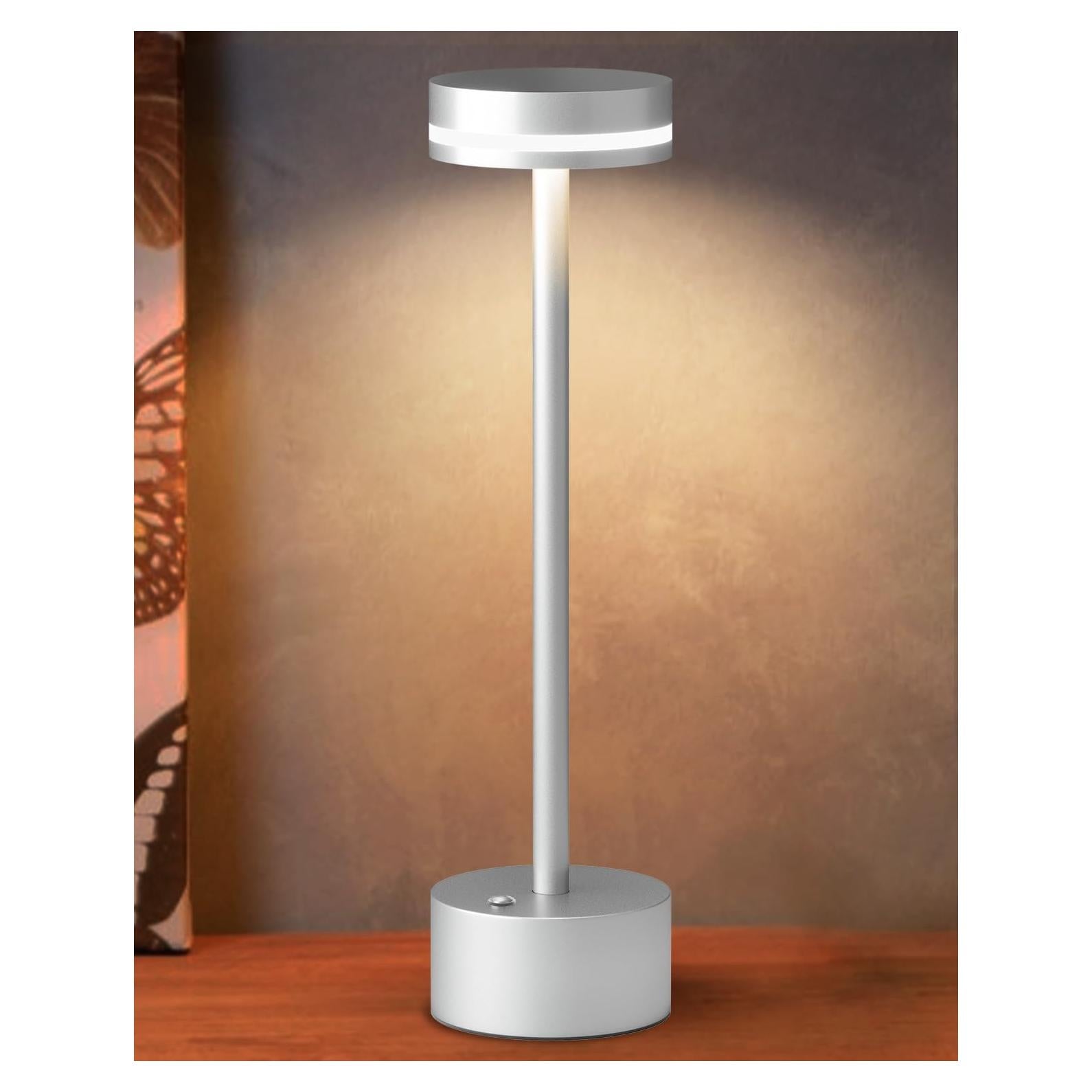 Lámpara de Mesa Inalámbrica LED FUNTAPHANTA Plata 4000mAh