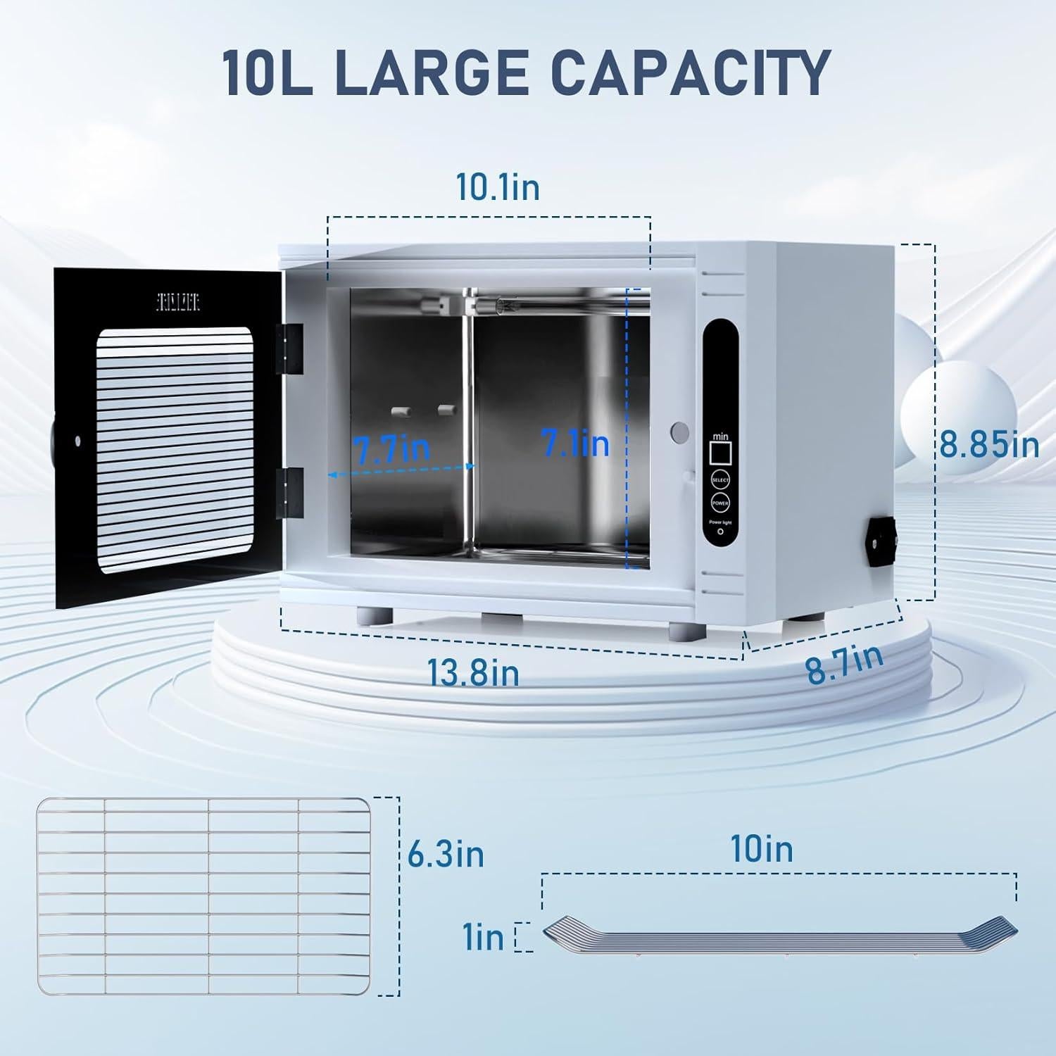 Máquina de Limpieza UV para Herramientas de Uñas Geisofu 10L