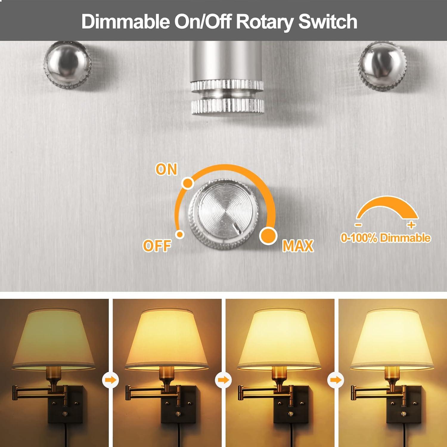 Aplique de pared TRLIFE set de 2 luces regulables 6W