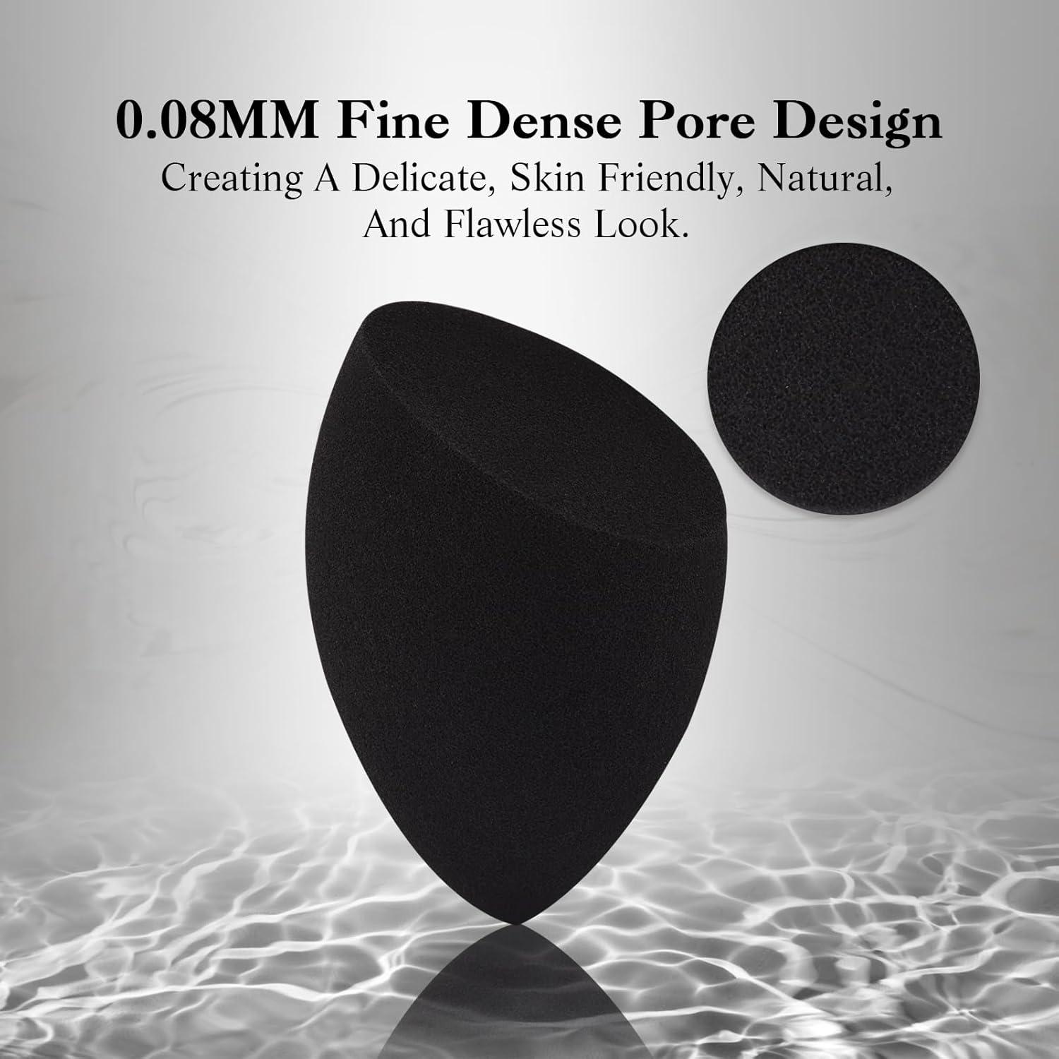 Juego de Esponjas de Maquillaje Banidy con Soporte Negro