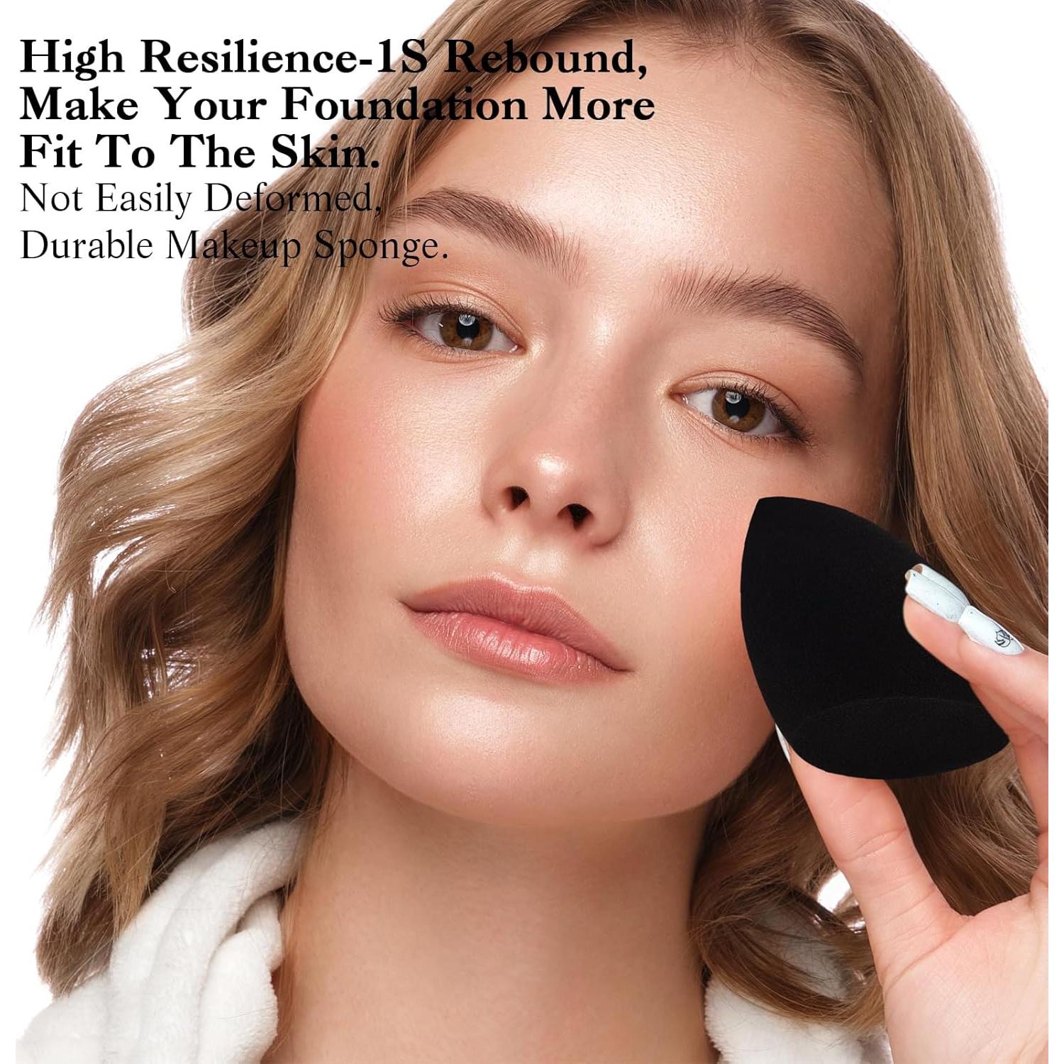 Juego de Esponjas de Maquillaje Banidy con Soporte Negro