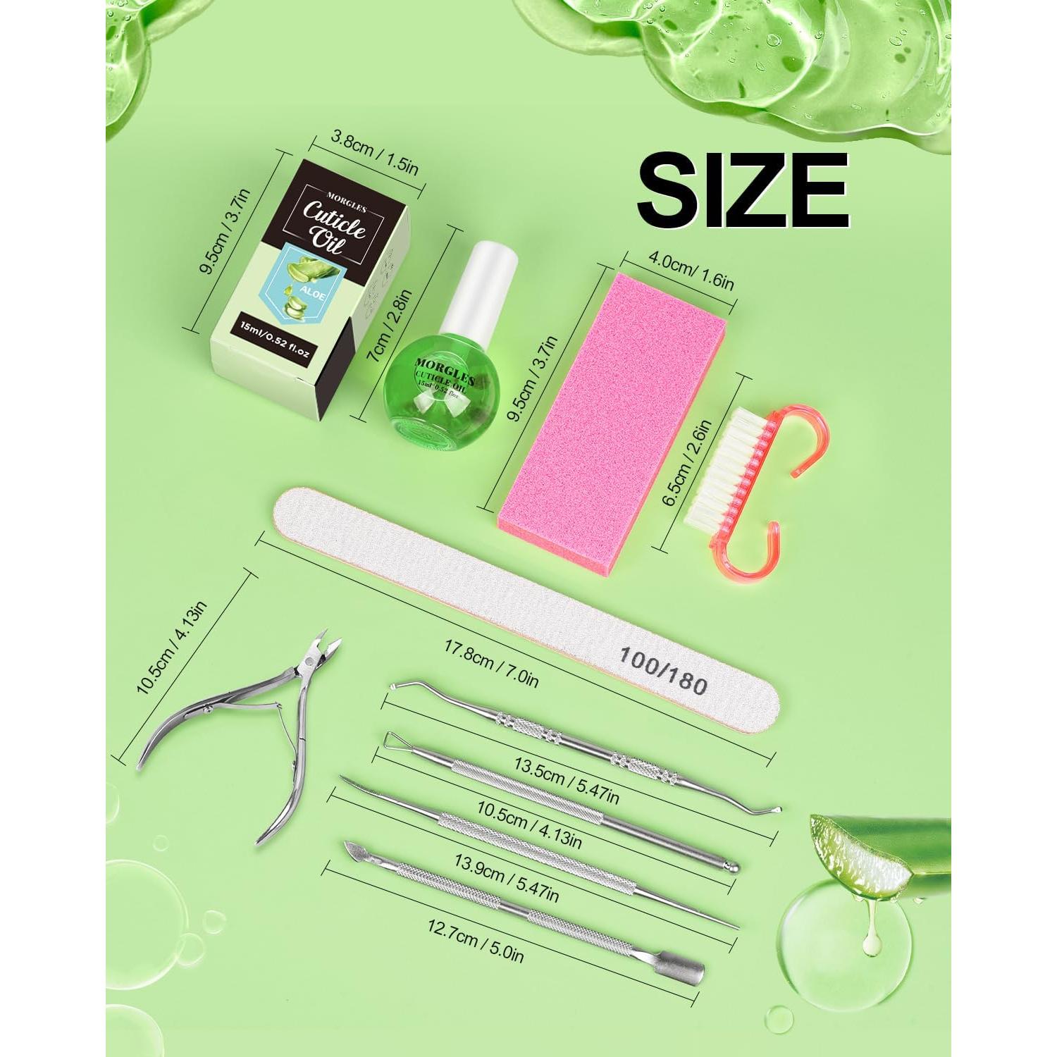 Kit de Cuidado de Uñas MORGLES con Aceite de Aloe Vera