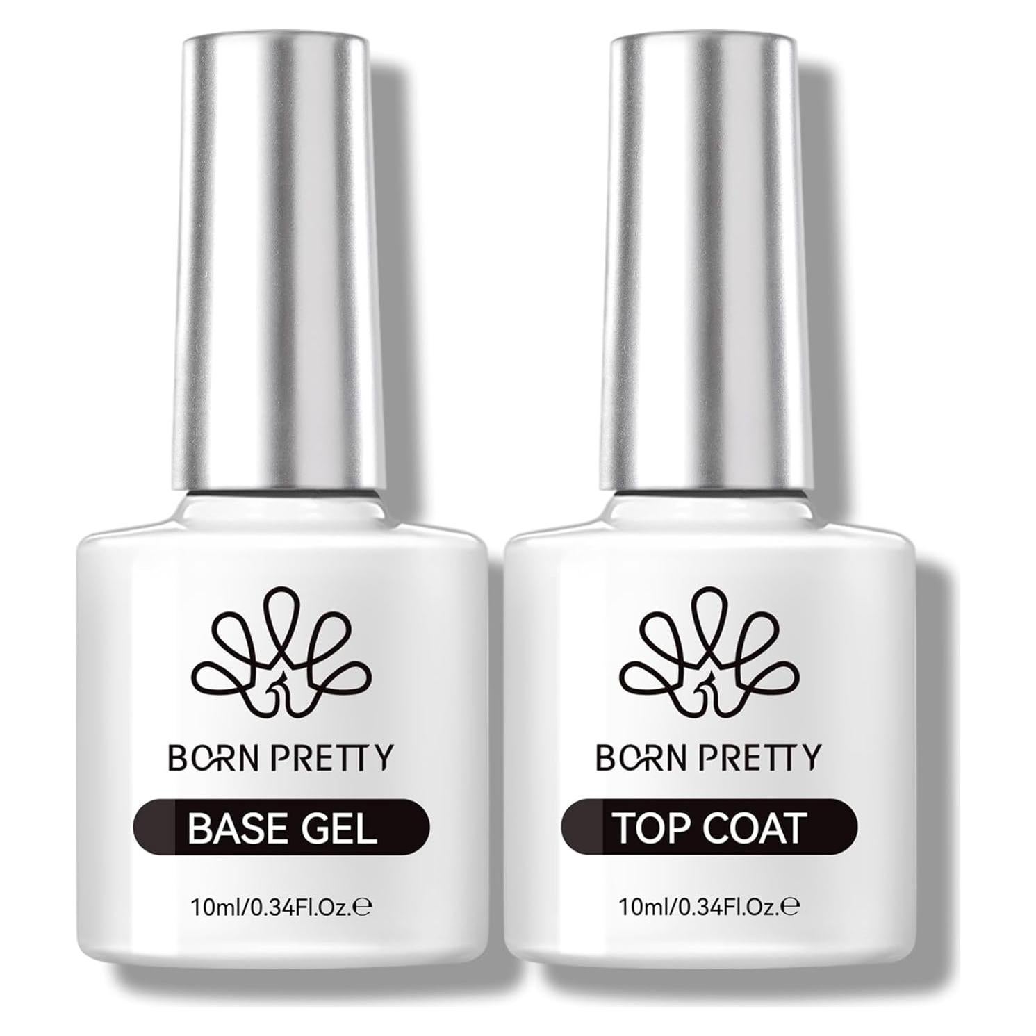 Set de Gel Base y Top Coat Born Pretty 10ml - Brillo Duradero