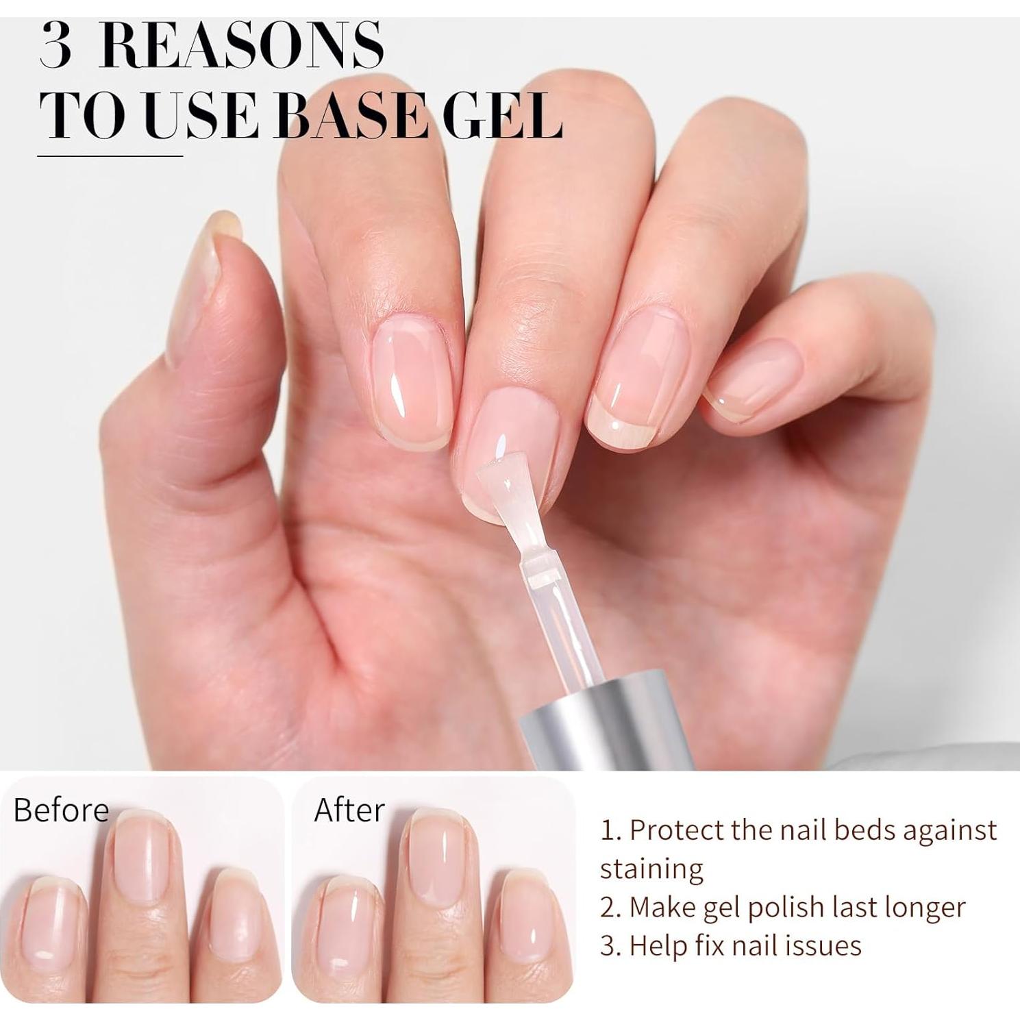 Set de Gel Base y Top Coat Born Pretty 10ml - Brillo Duradero