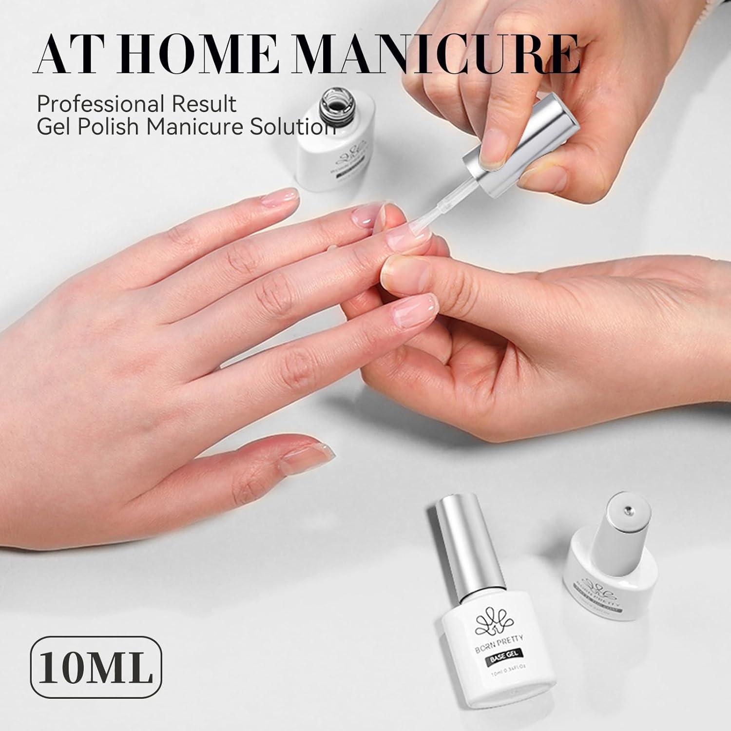 Set de Gel Base y Top Coat Born Pretty 10ml - Brillo Duradero