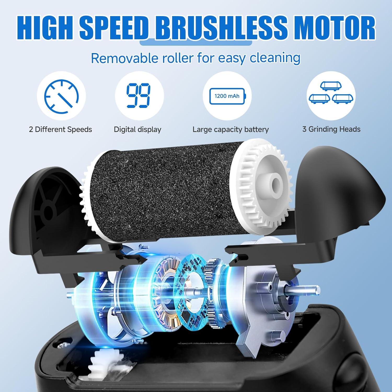 Removedor de Callos Eléctrico NetCan 17 en 1 Portátil Negro