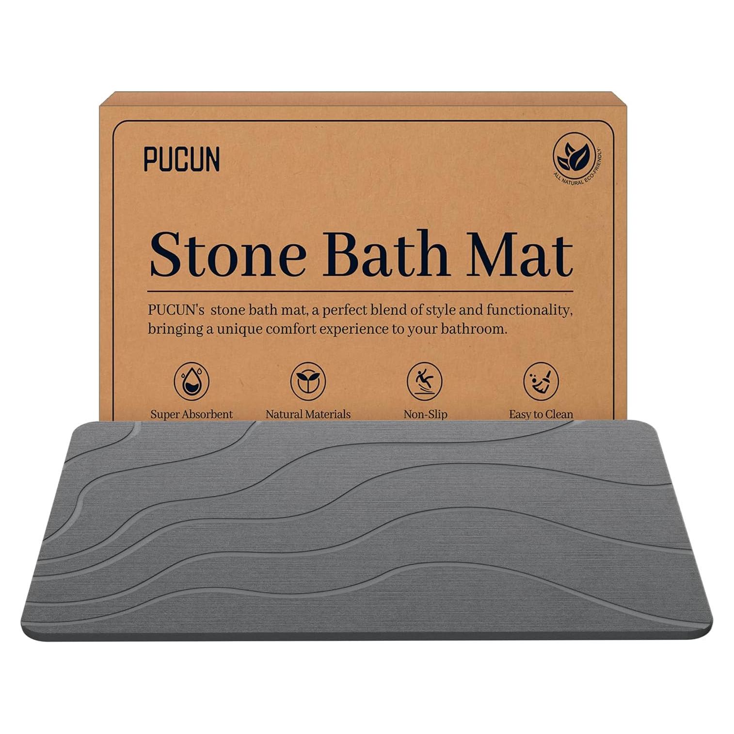 Alfombra de Baño PUCUN de Piedra Diatomita Antideslizante 61x41cm