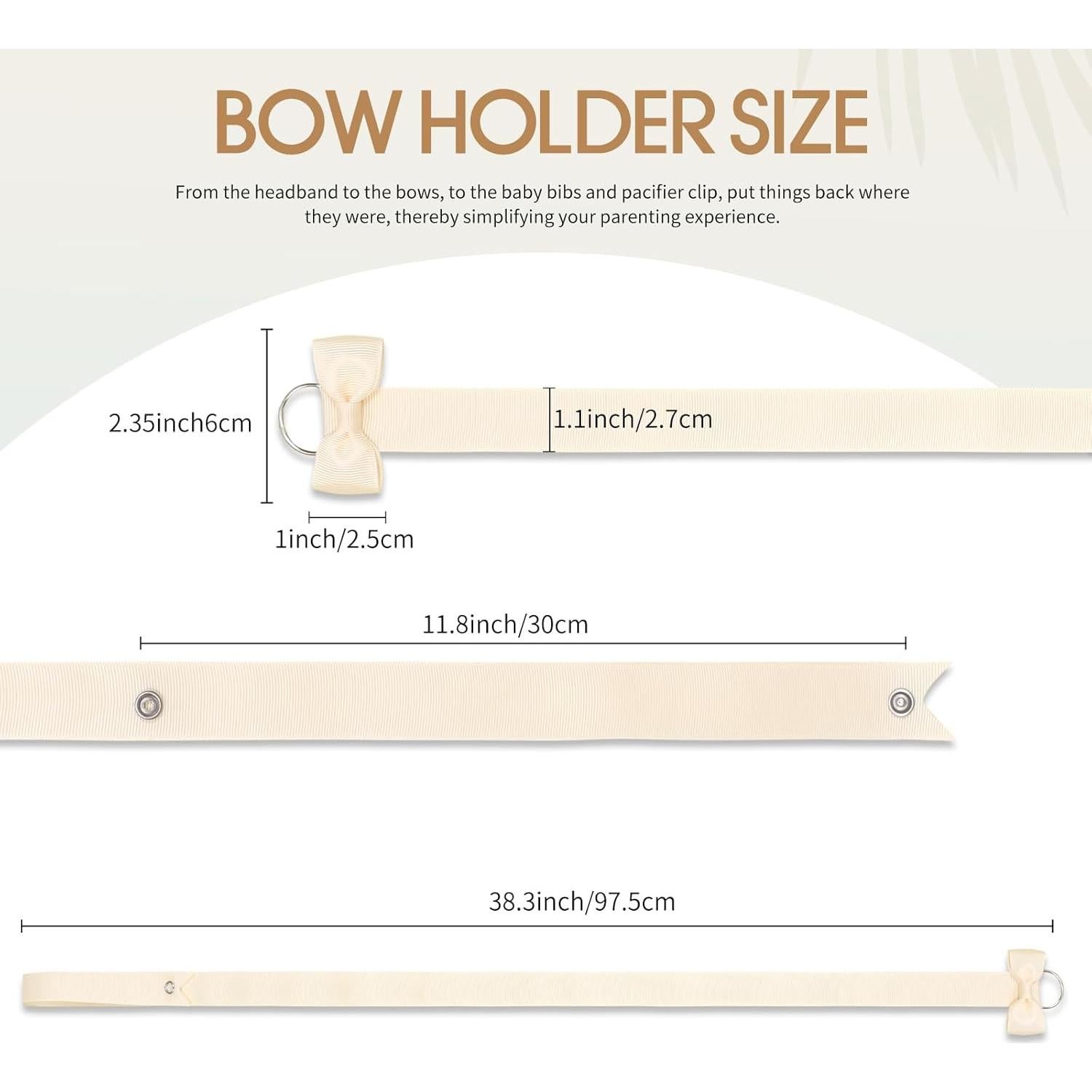 Soporte Organizador de Lazos para Cabello POVETIRE Beige