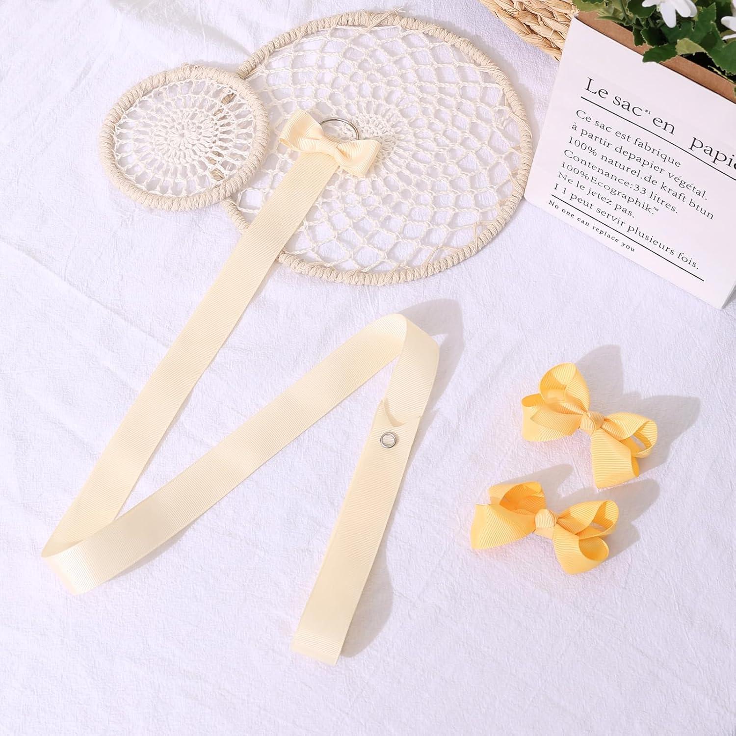 Soporte Organizador de Lazos para Cabello POVETIRE Beige