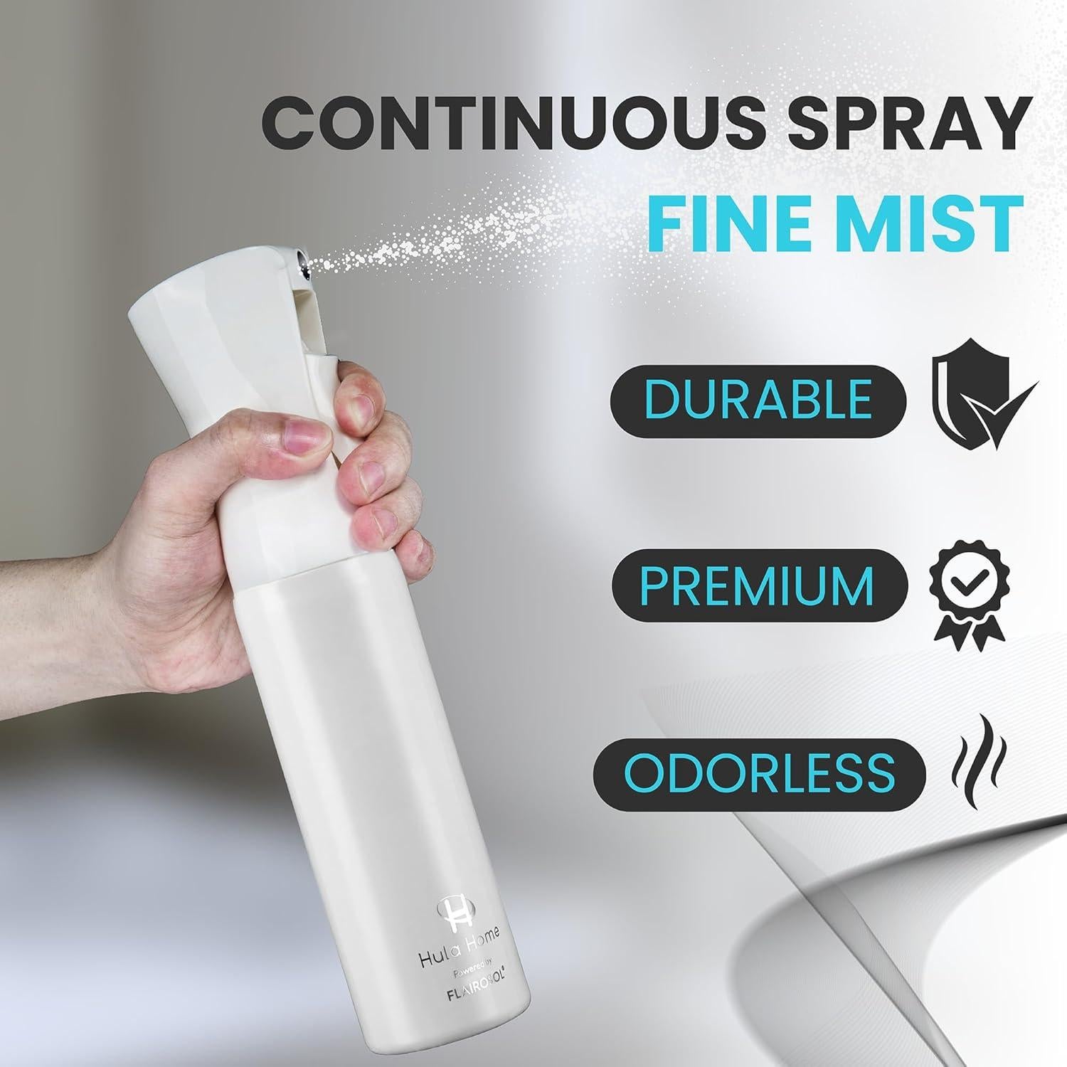 Botella Spray Hula Home 300ml Neblina Fina Continua Blanca