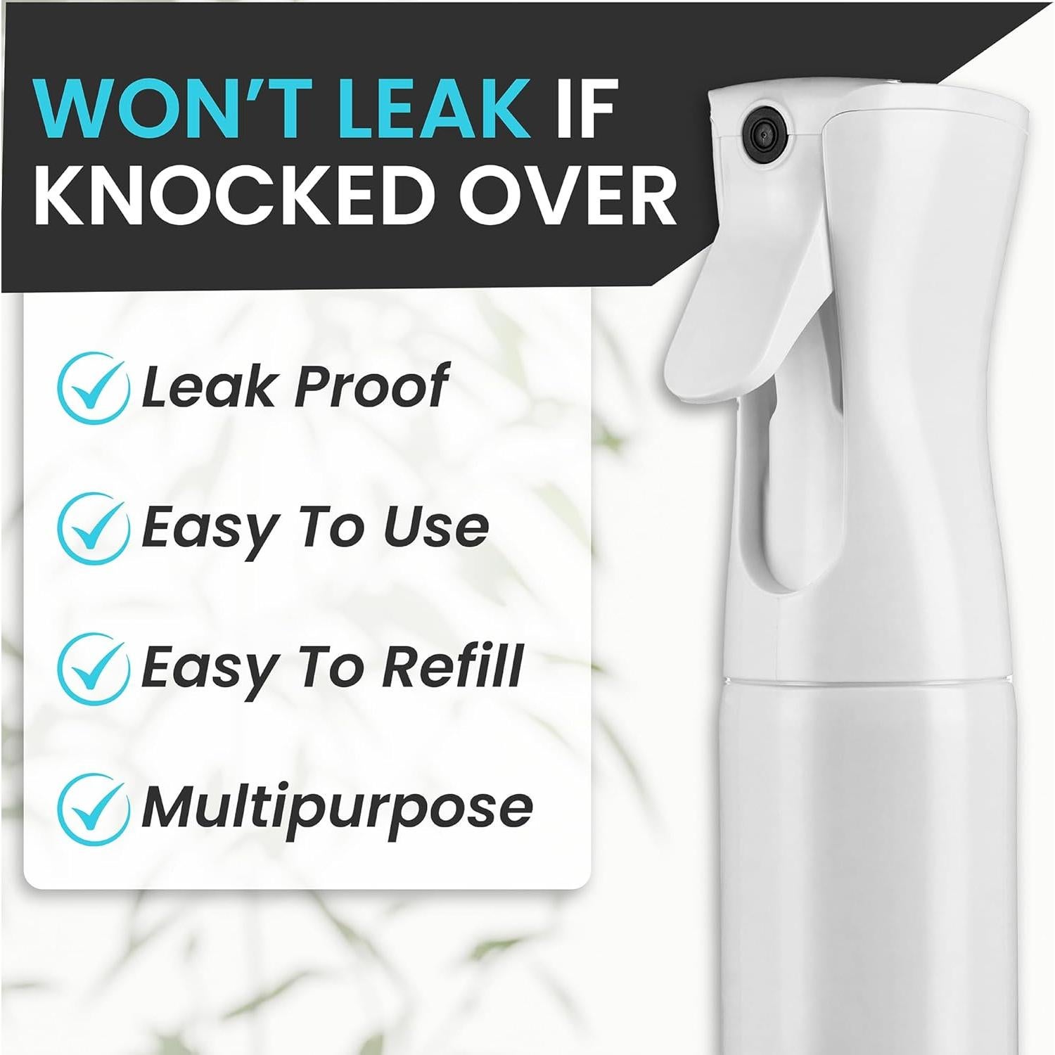 Botella Spray Hula Home 300ml Neblina Fina Continua Blanca