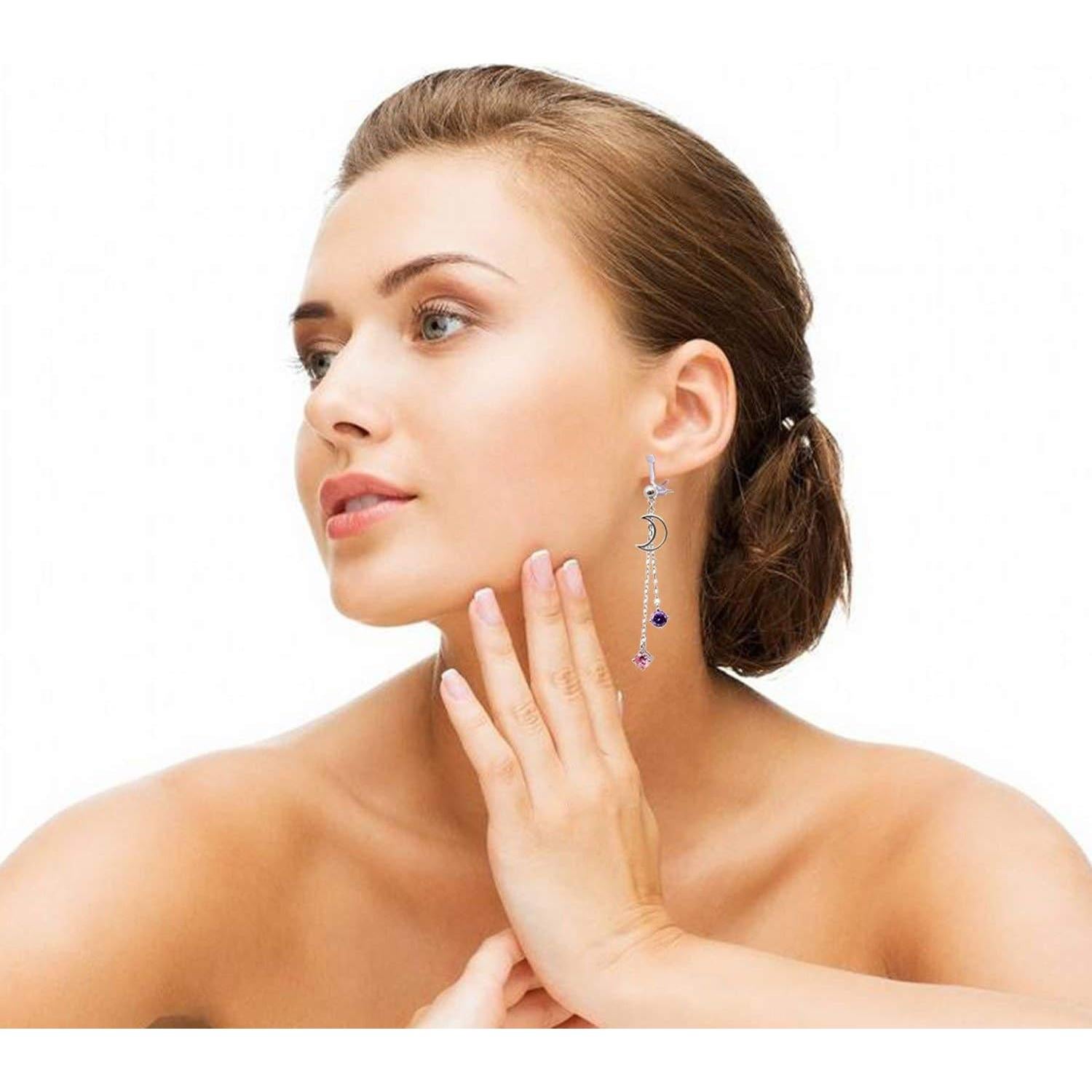 BronaGrand 20 Piezas Convertidores Pendientes Clip-on Plata