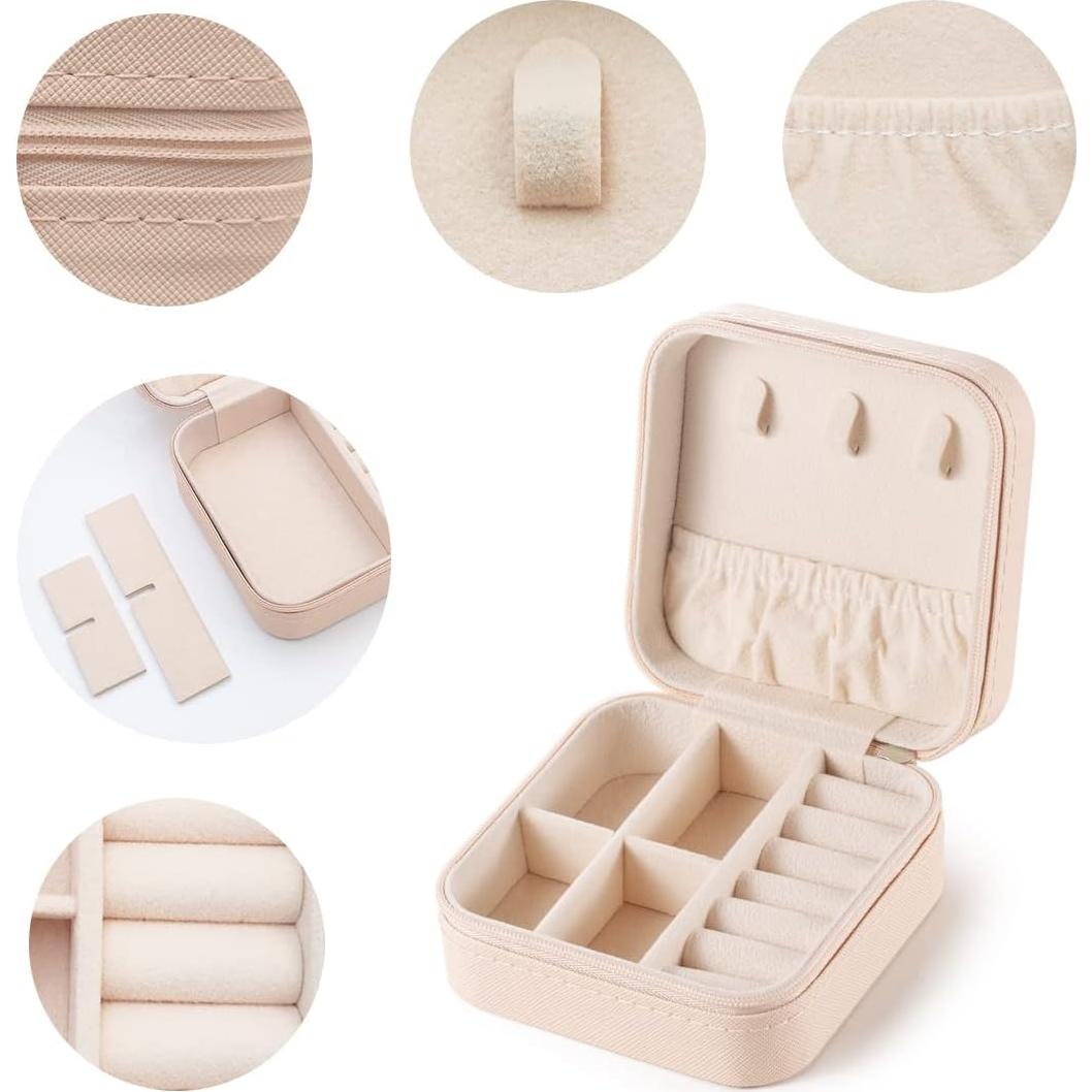 Caja de Joyería de Viaje VOMNA 3 Paquetes Blanco Organizador