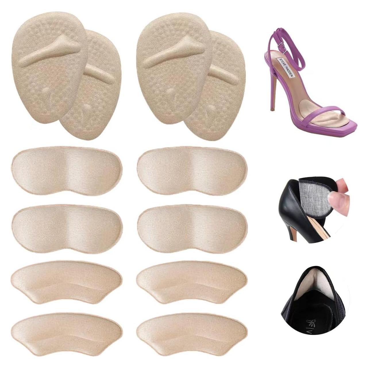 6 Pares Almohadillas para Talones y Metatarsales Ashoesert