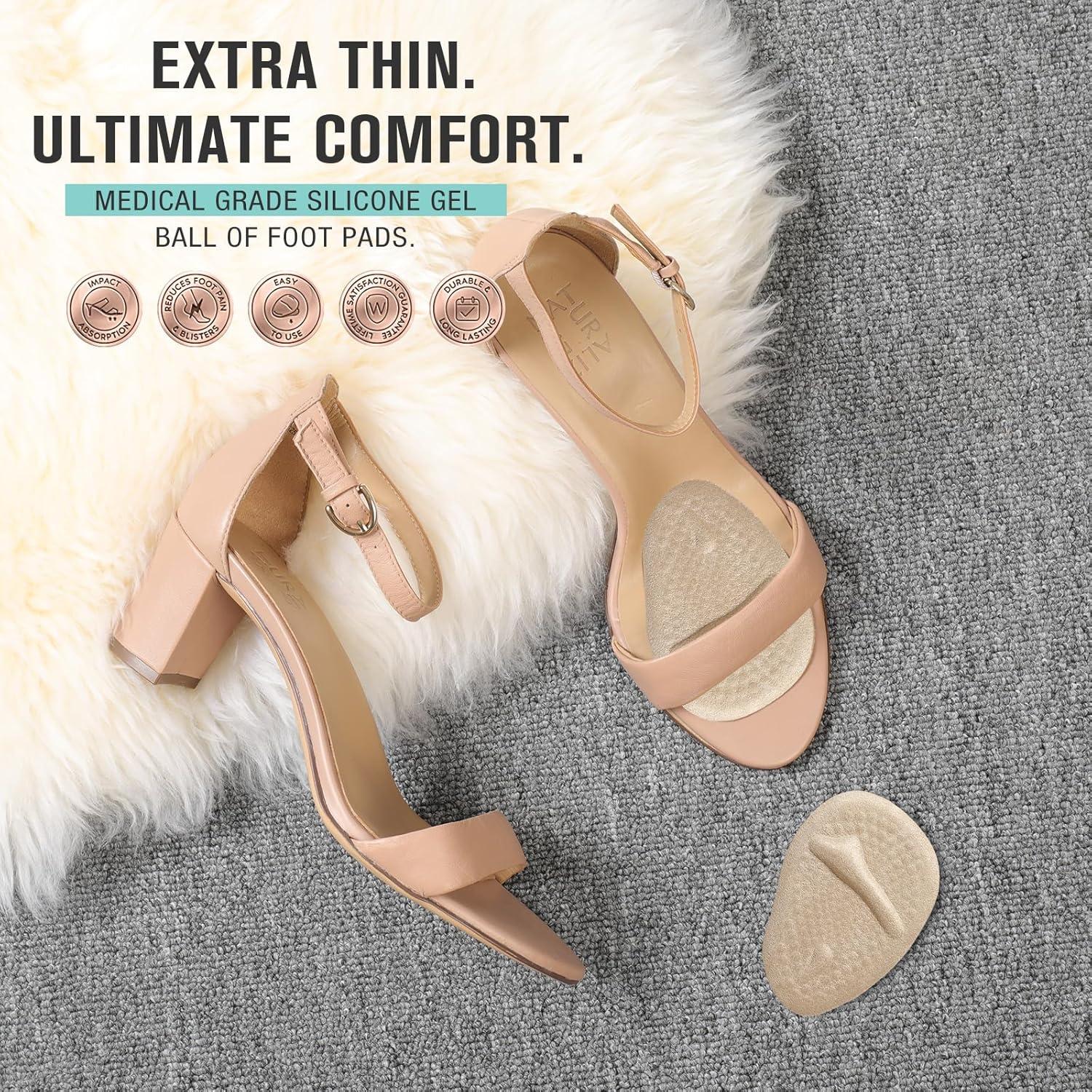 6 Pares Almohadillas para Talones y Metatarsales Ashoesert