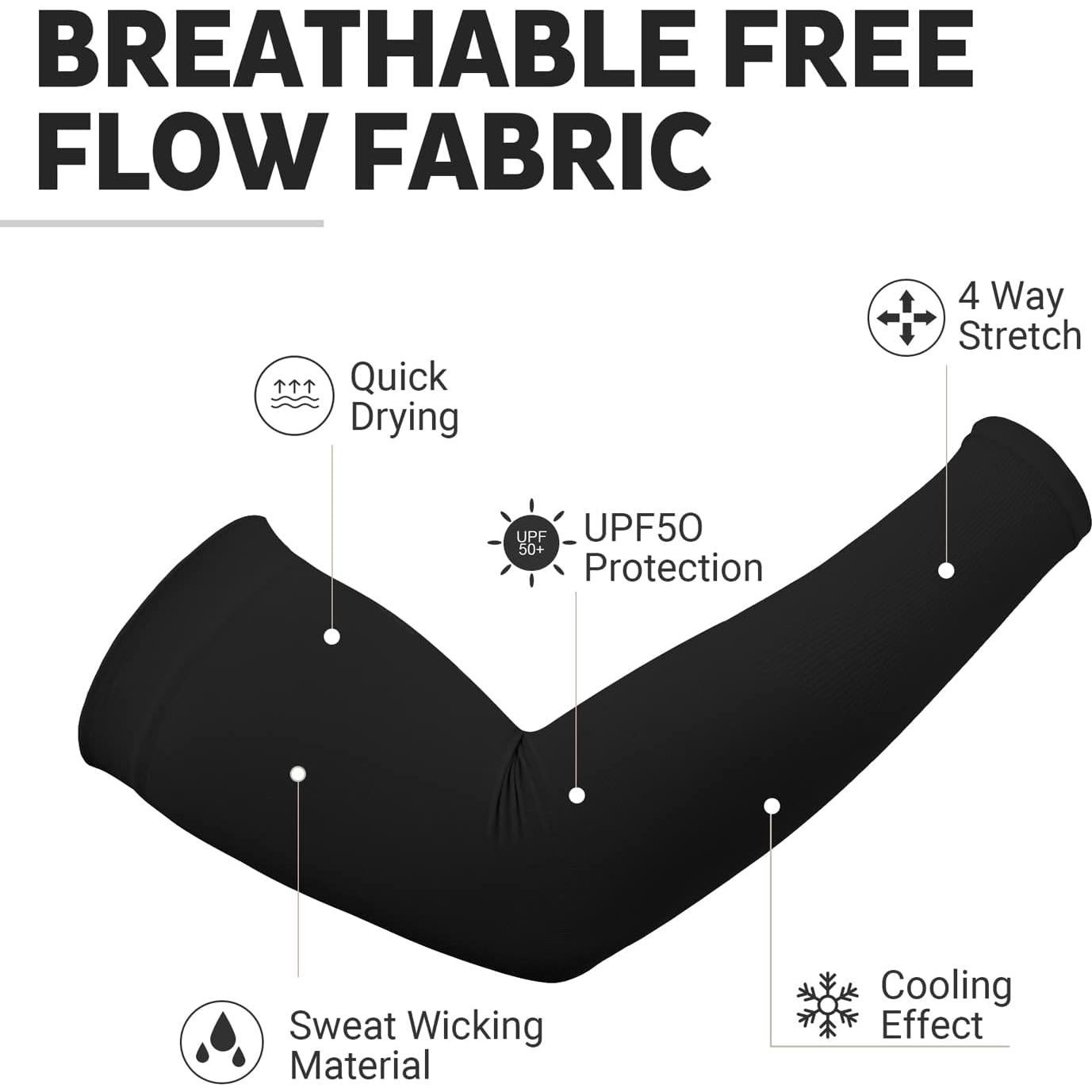 Mangas Refrigerantes UV LUOLIIL VOE 5 Pares Adulto Unisex