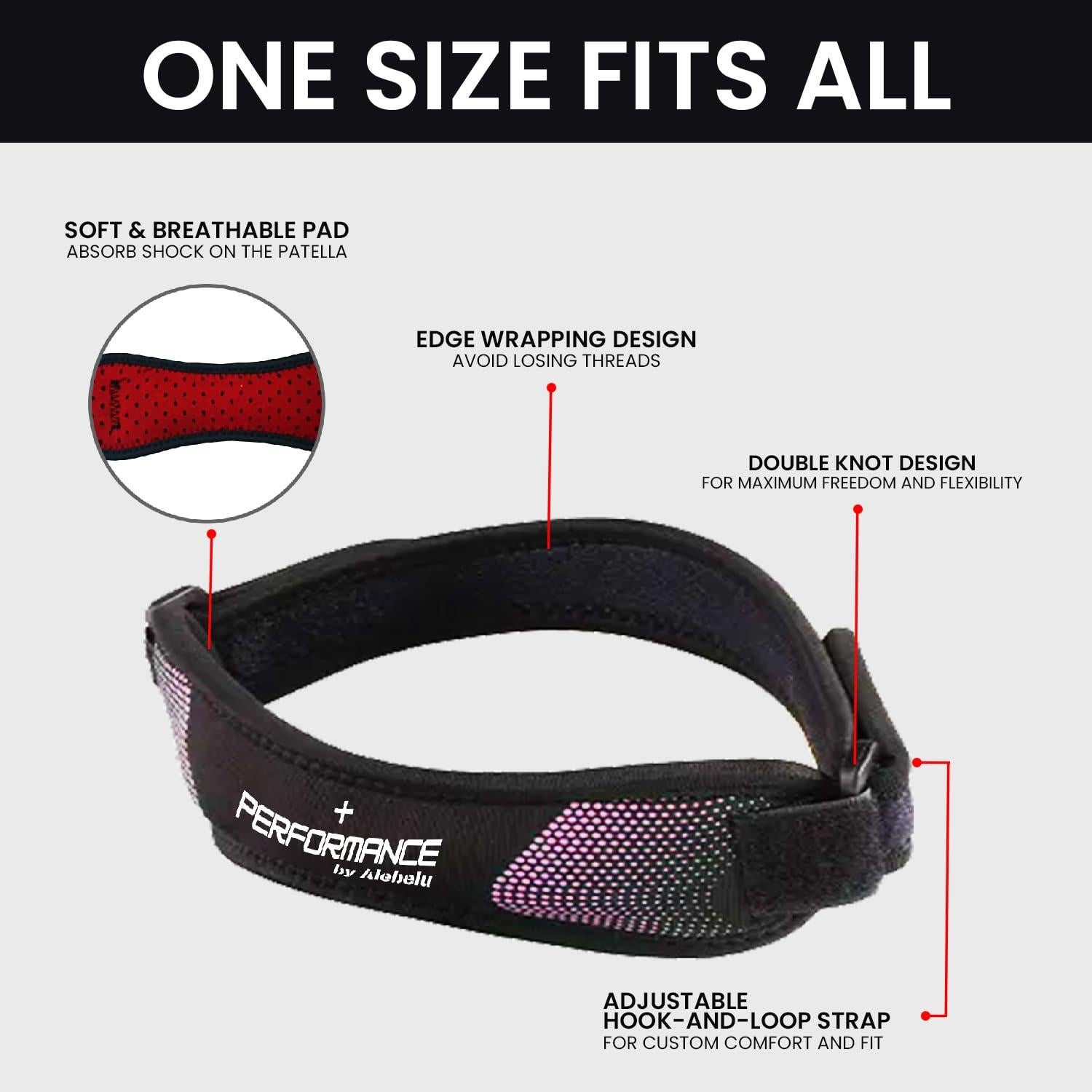 Faja de Rodilla Patelar +Rendimiento Azul - Alivio Dolor y Soporte